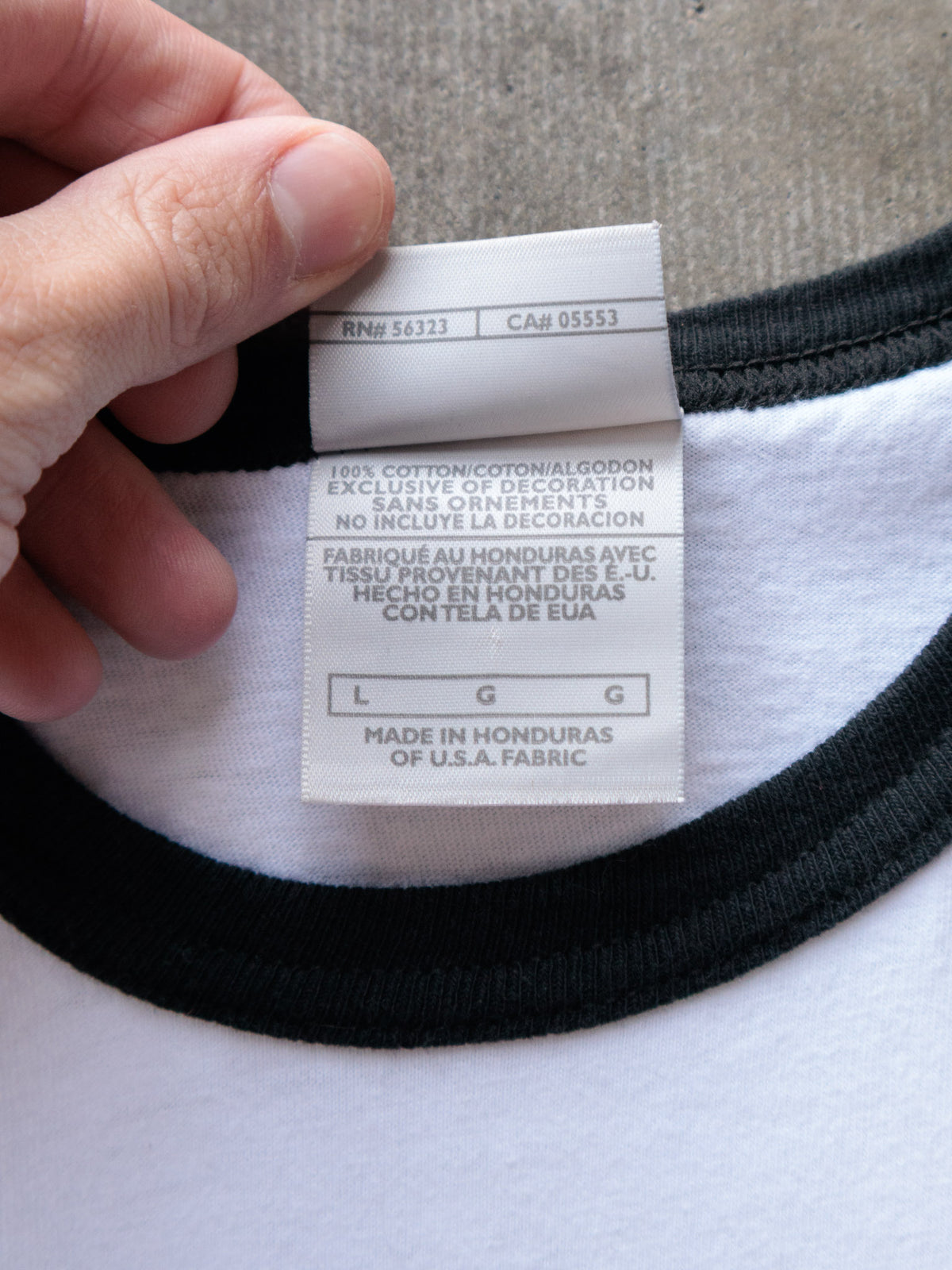Vintage 00s White Nike Ringer Tee (L)