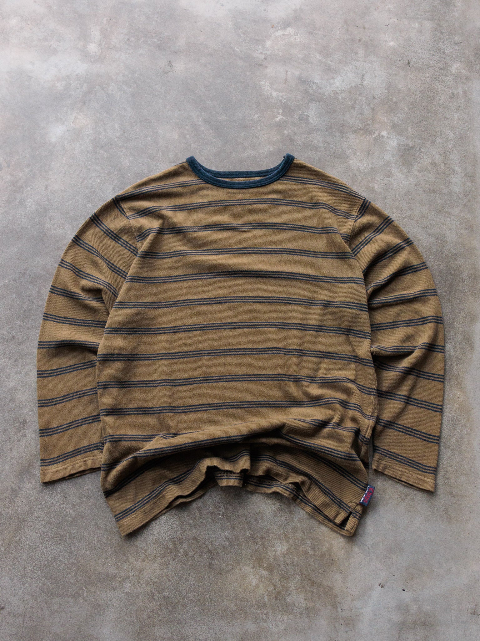 Vintage 90s Brown Chaps Ralph Lauren Striped Shirt (L)