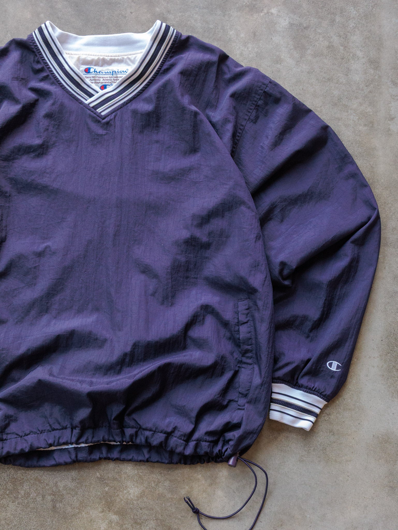 Vintage 90s Purple Champion Pullover Jacket (L)