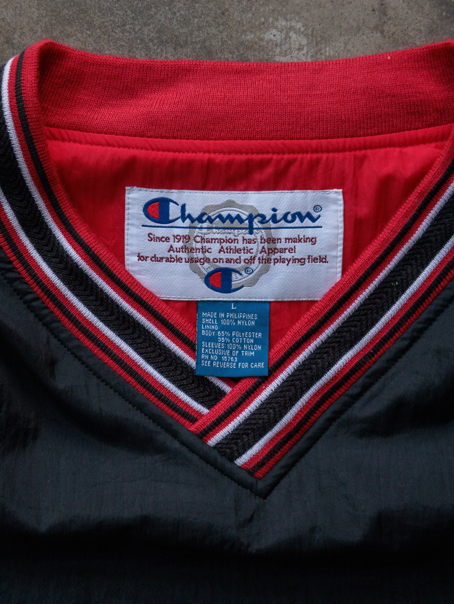 Vintage 90s Black Champion Pullover Jacket (L)
