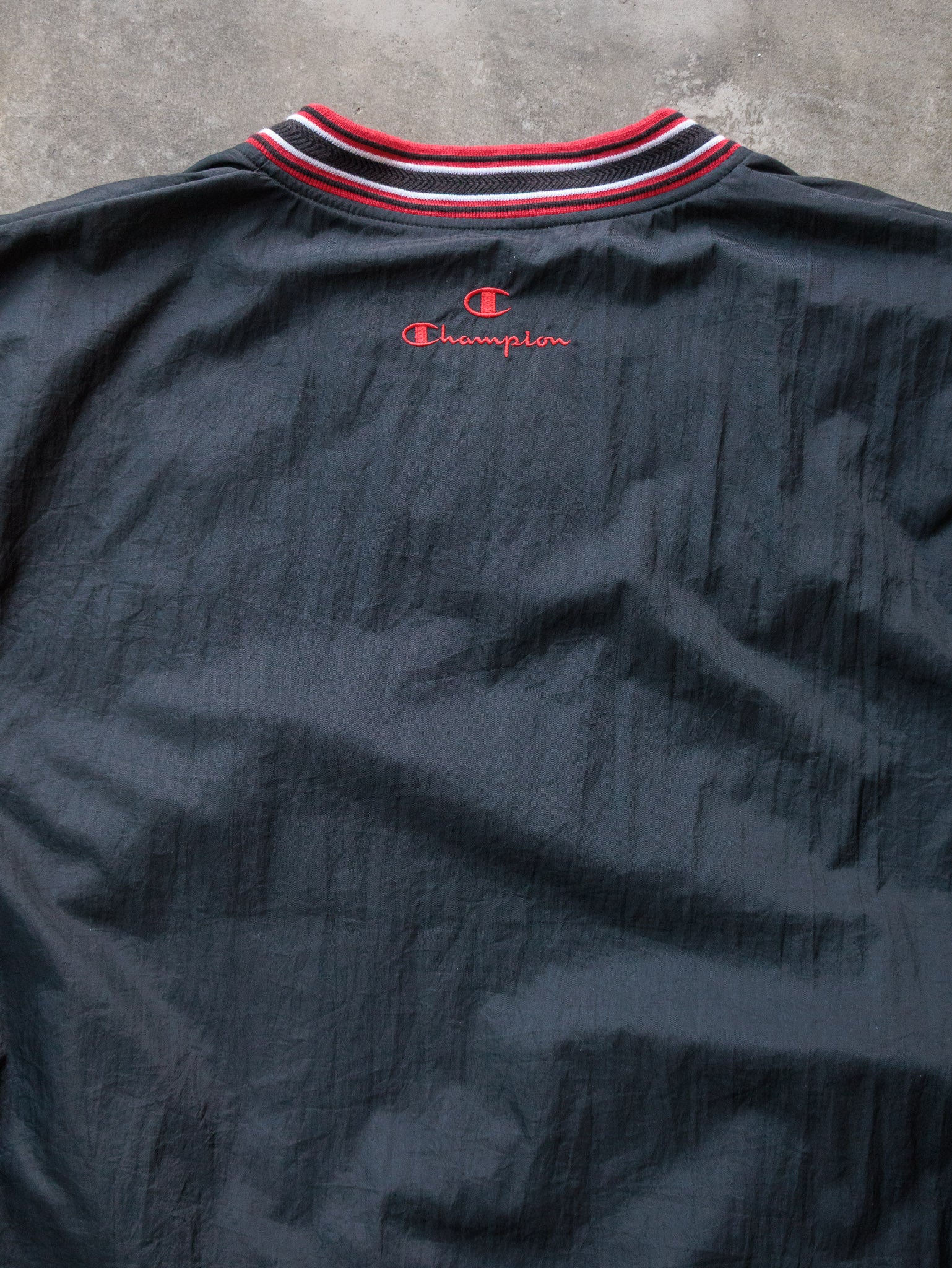 Vintage 90s Black Champion Pullover Jacket (L)