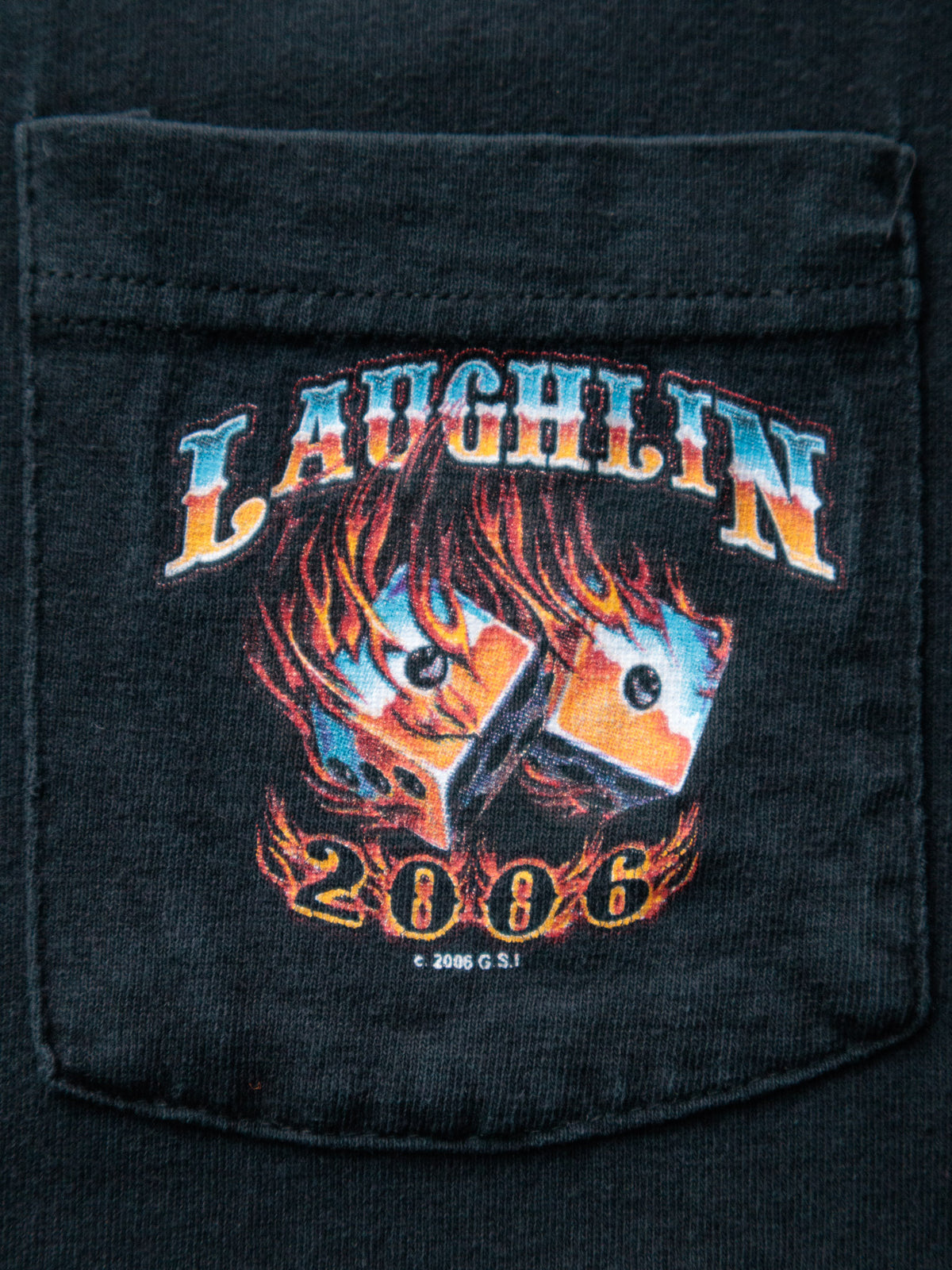 Vintage 2006 Black Laughlin Pocket Tee (2XL)