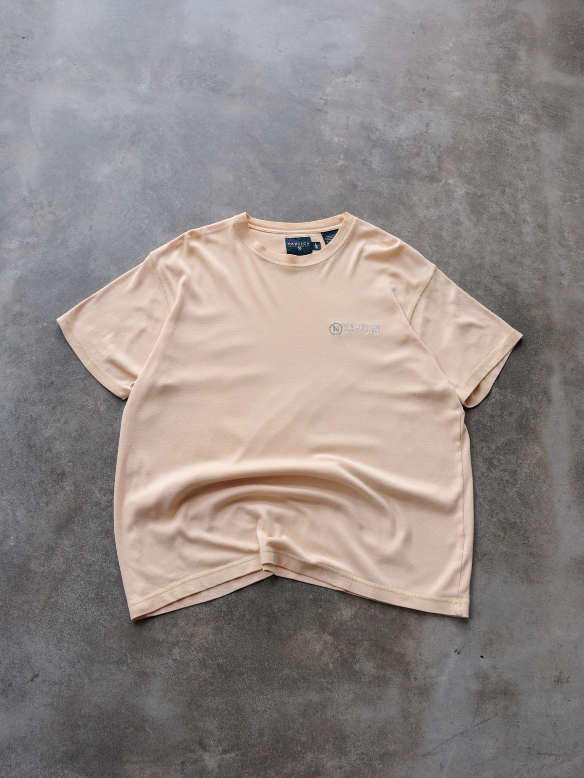 Vintage 90s Peach Nautica Jeans Company Tee (L)