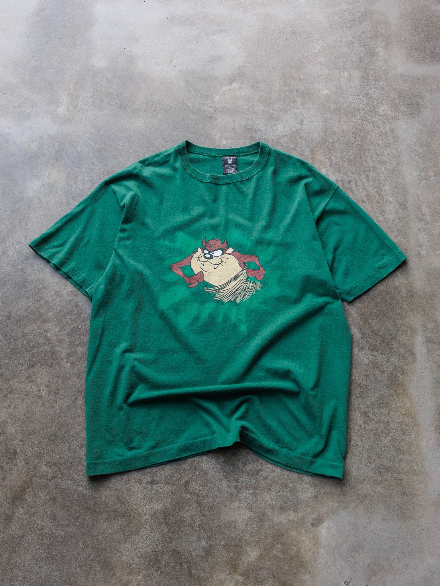 Vintage 90s Green Warner Bros. Taz Tee (XL)