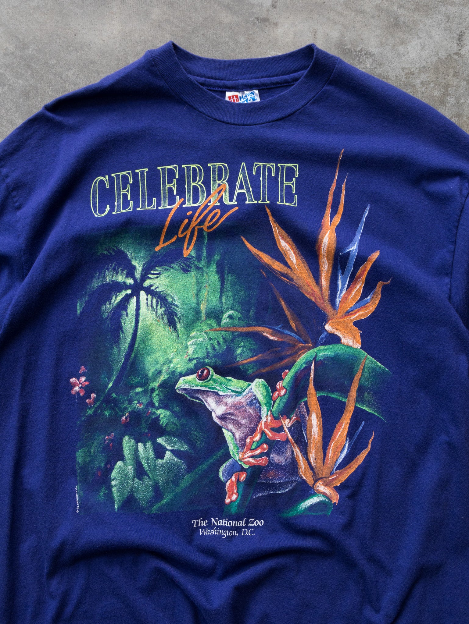 Vintage 90s Navy The National Zoo Celebrate Life Tee (XL)