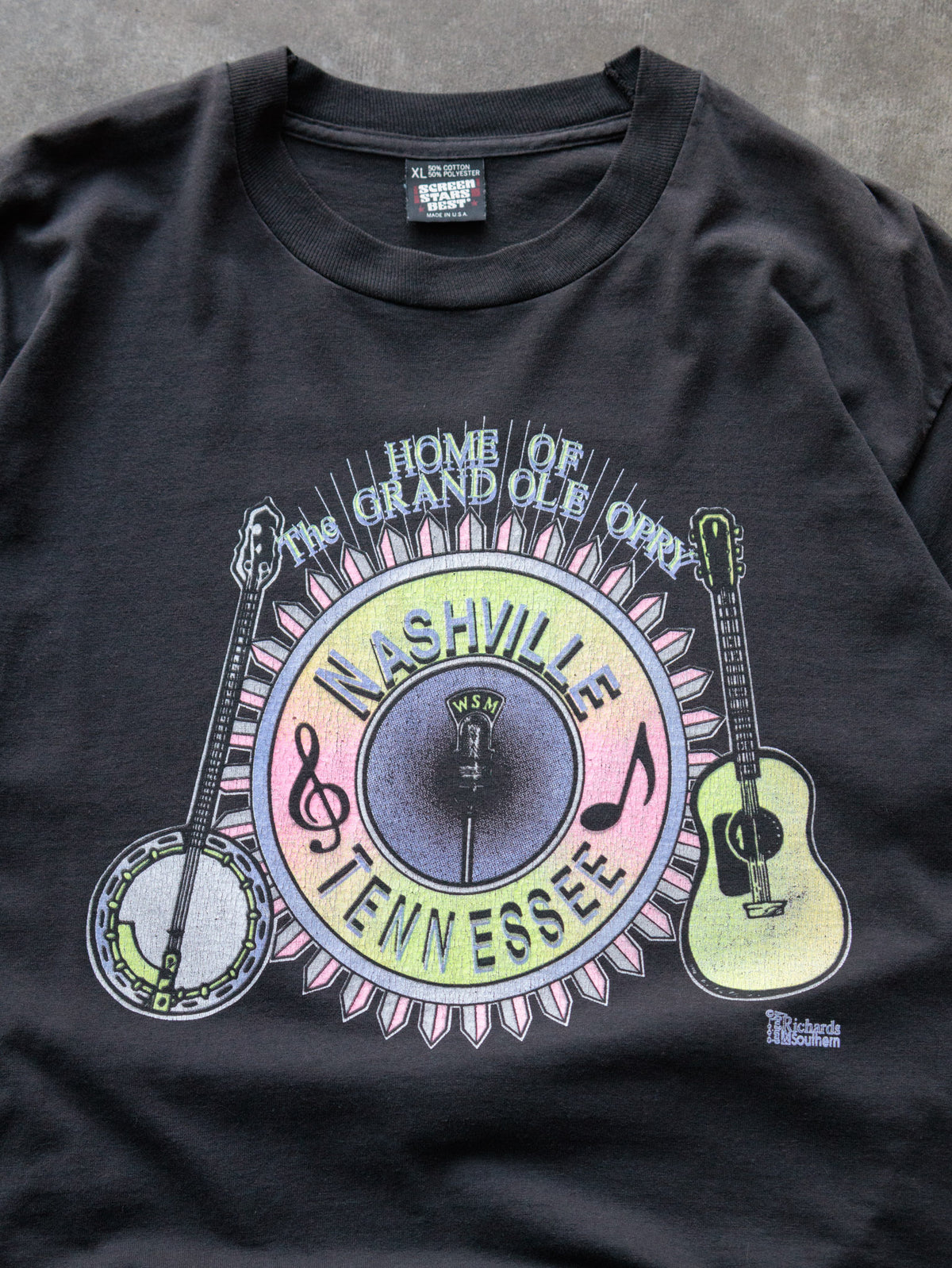 Vintage 90s Black Nashville Tennessee Grand Ole Opry Tee (XL)