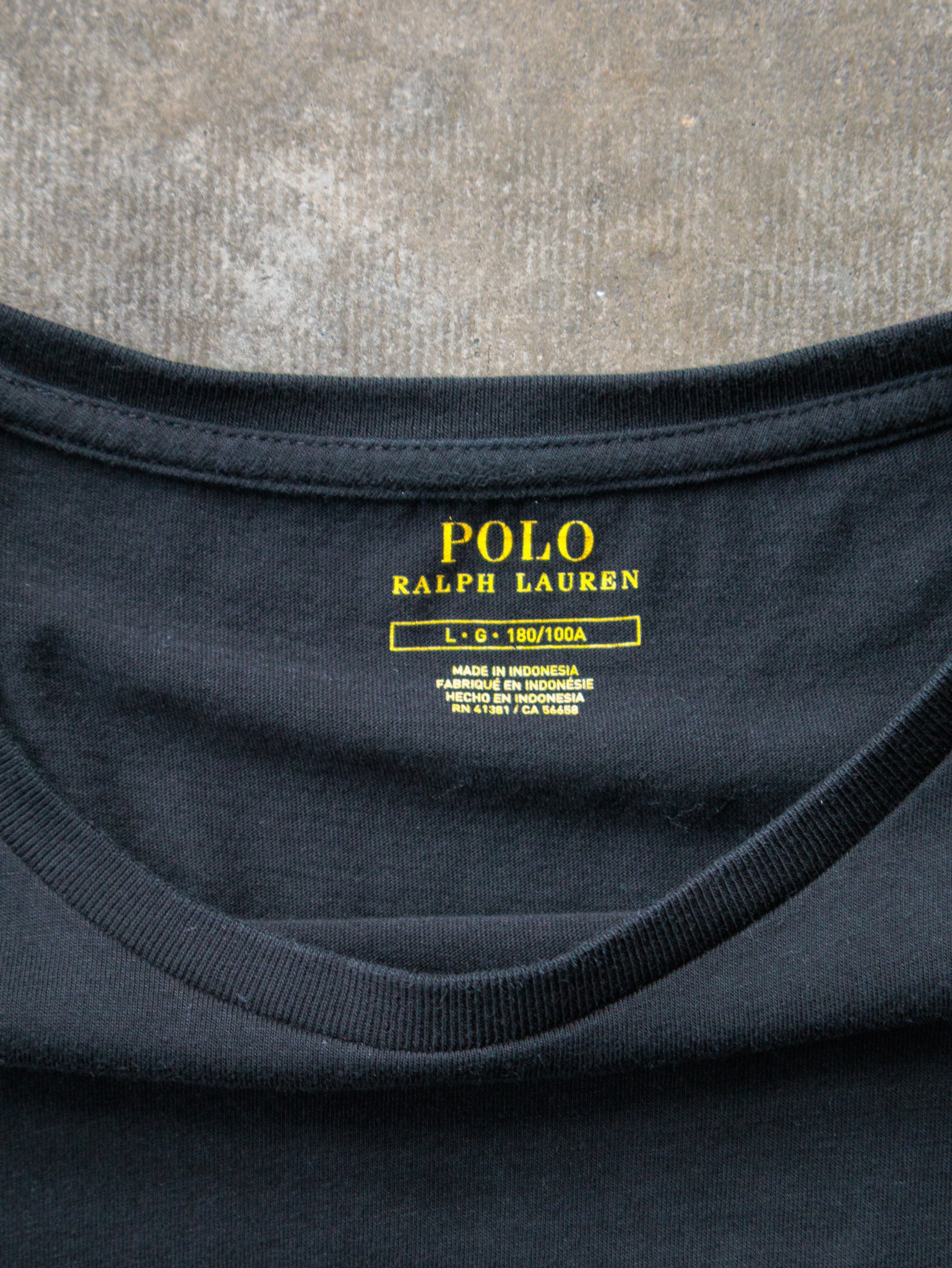 Vintage Black Polo Ralph Lauren Tee (L)