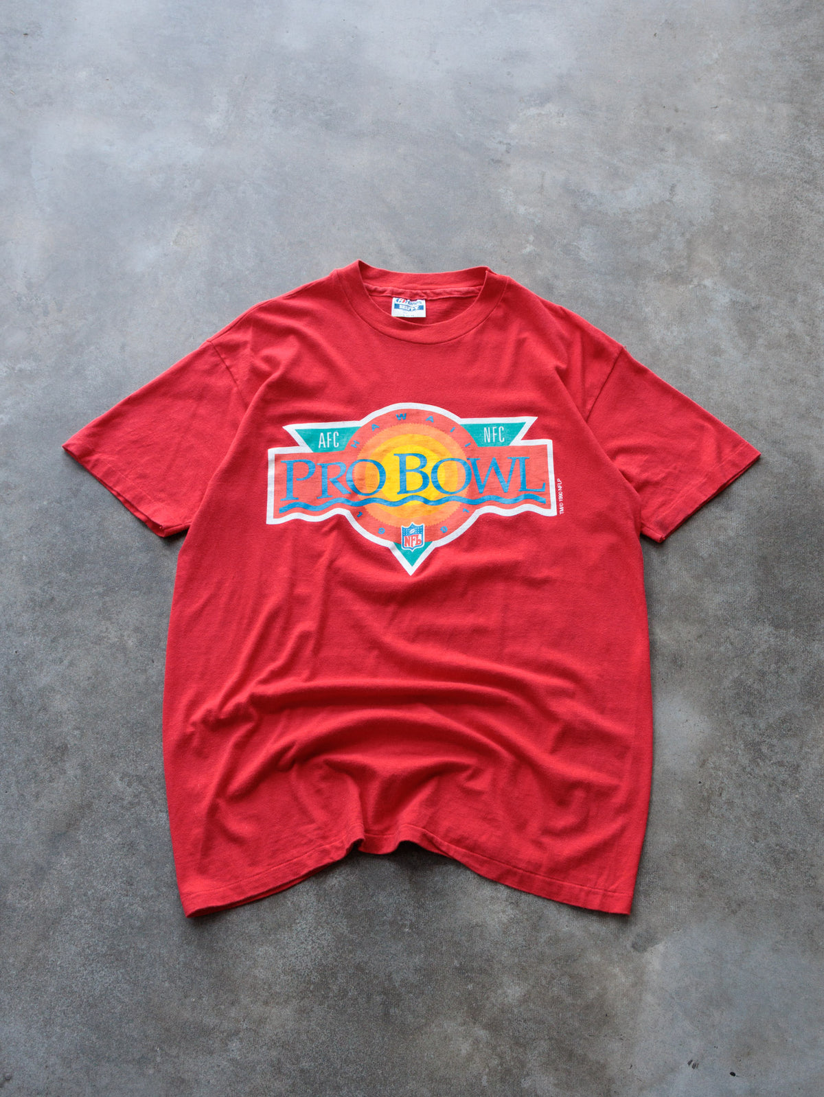 Vintage 1991 Red Hawaii Pro Bowl Tee (L)