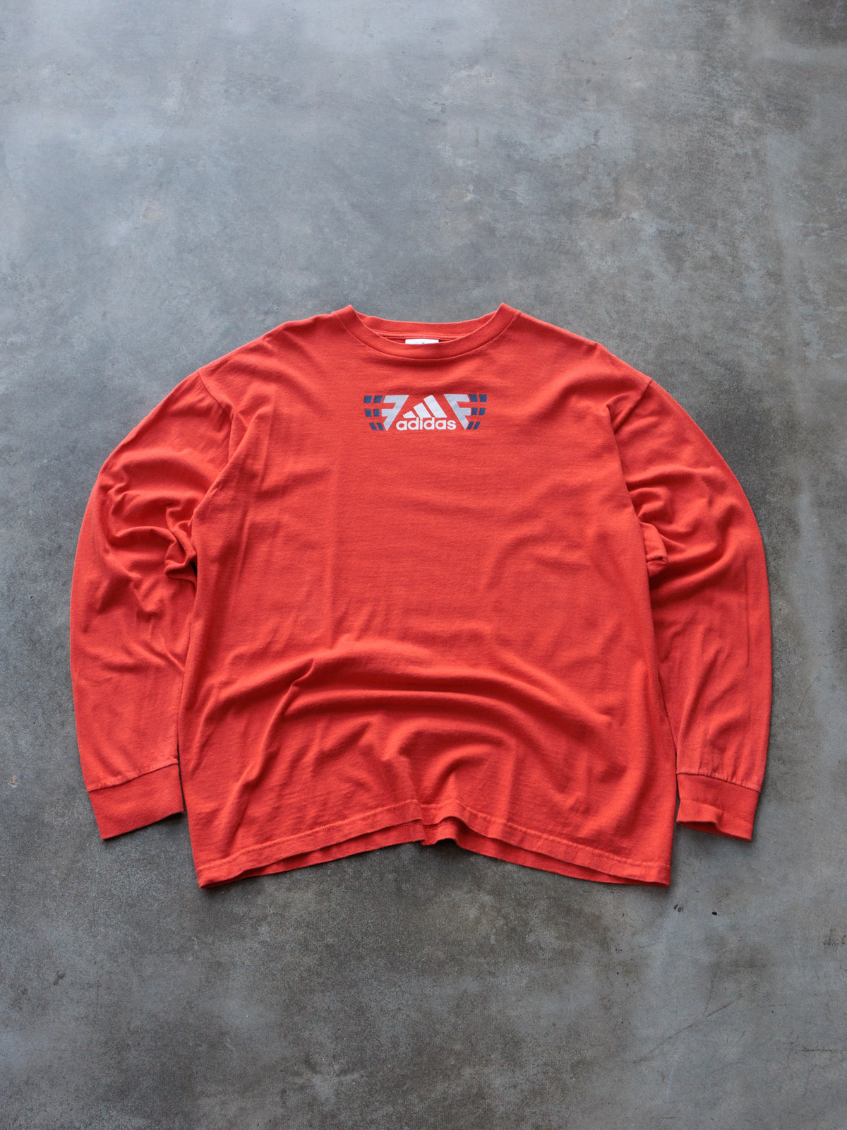Vintage 90s Red Adidas Long Sleeve Tee (L)