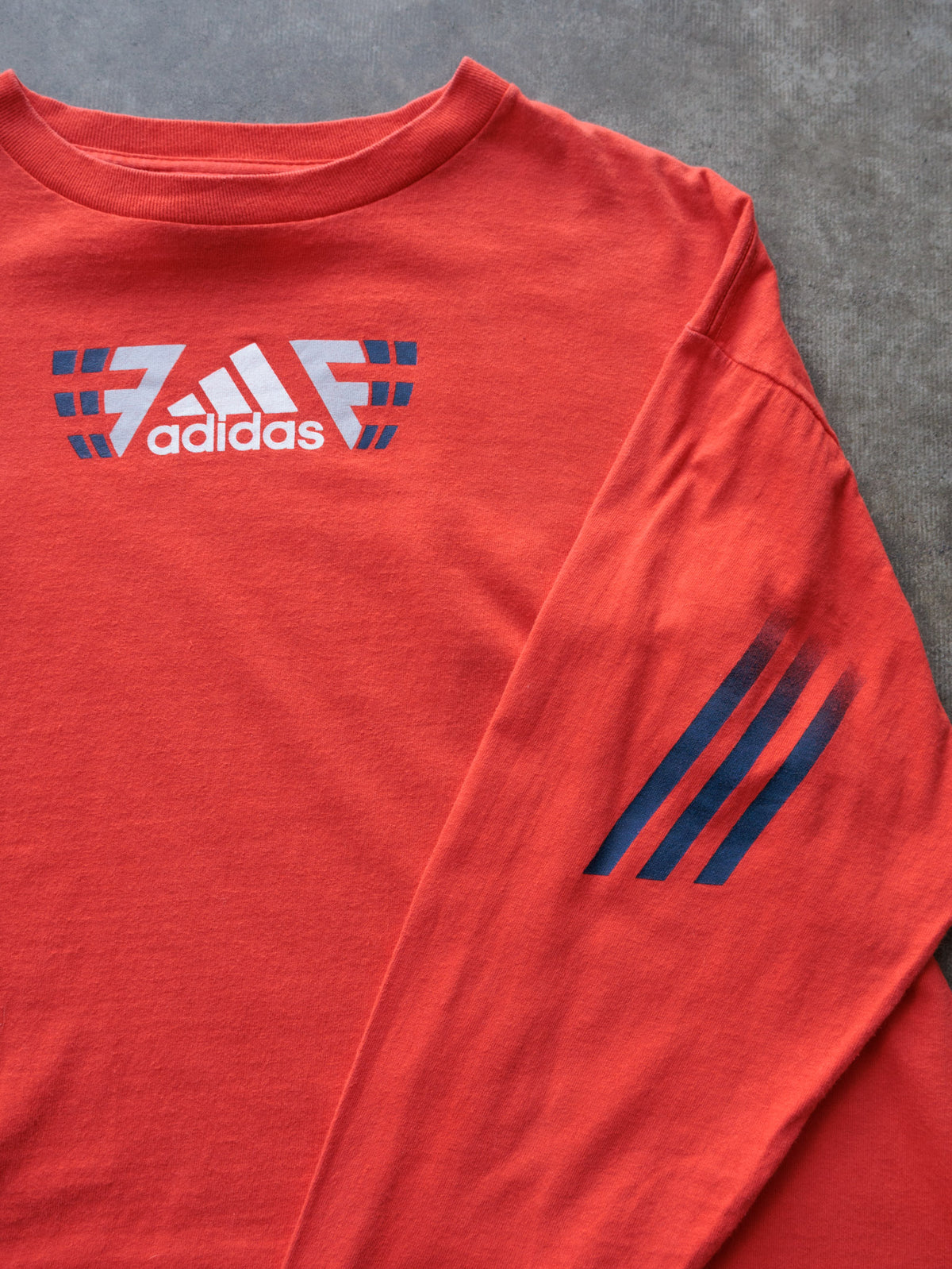 Vintage 90s Red Adidas Long Sleeve Tee (L)
