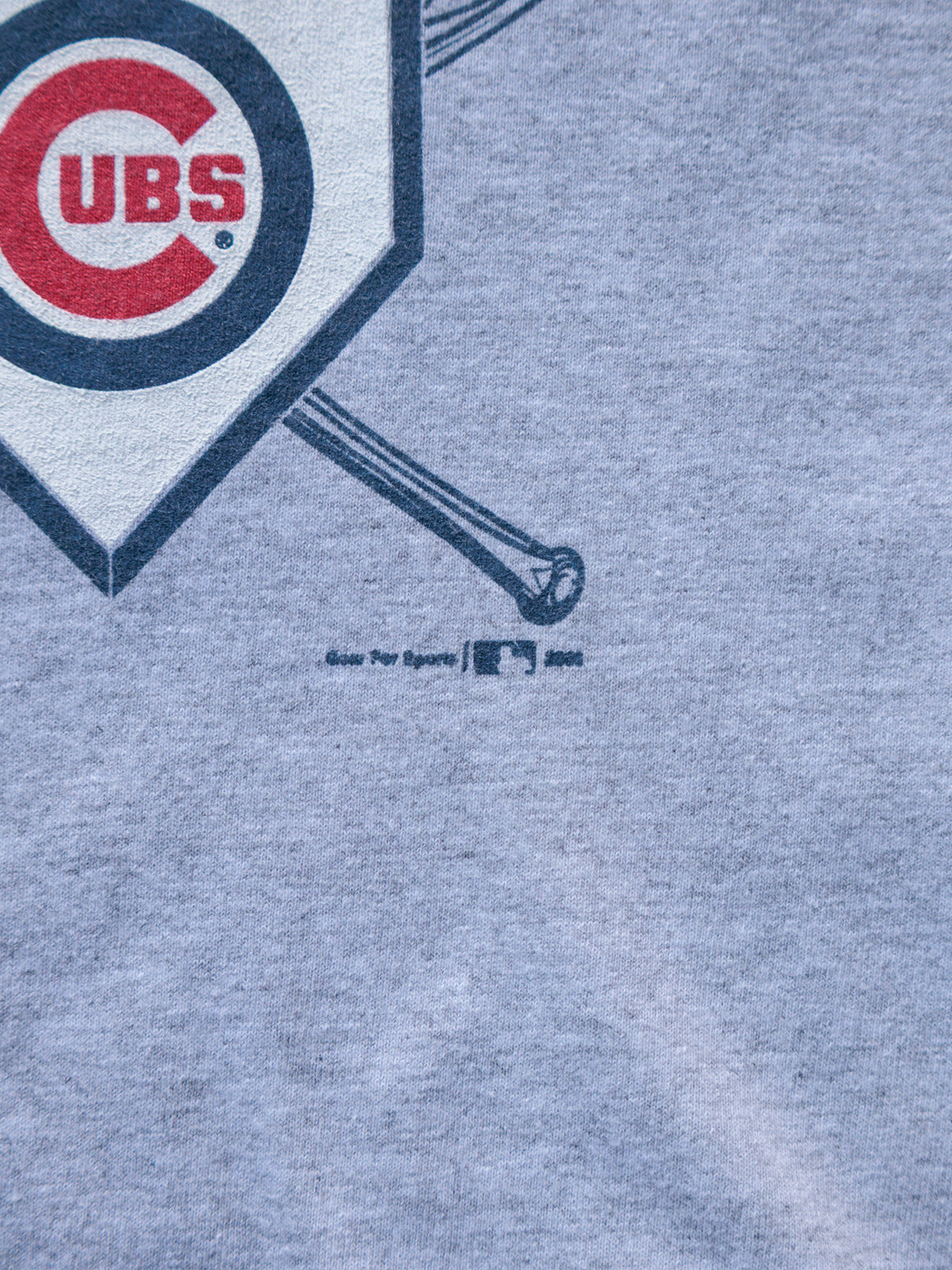 Vintage 00s Grey Chicago Cubs Raglan Tee (M)