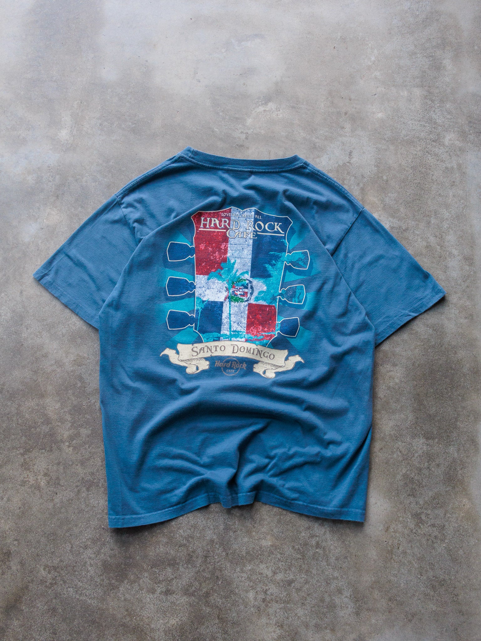 Vintage Blue Hard Rock Cafe Santo Domingo Tee (L)