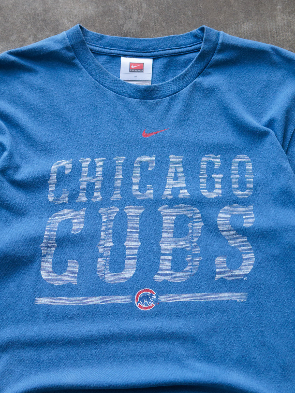 Vintage 00s Blue Nike Chicago Cubs Long Sleeve Tee (M)
