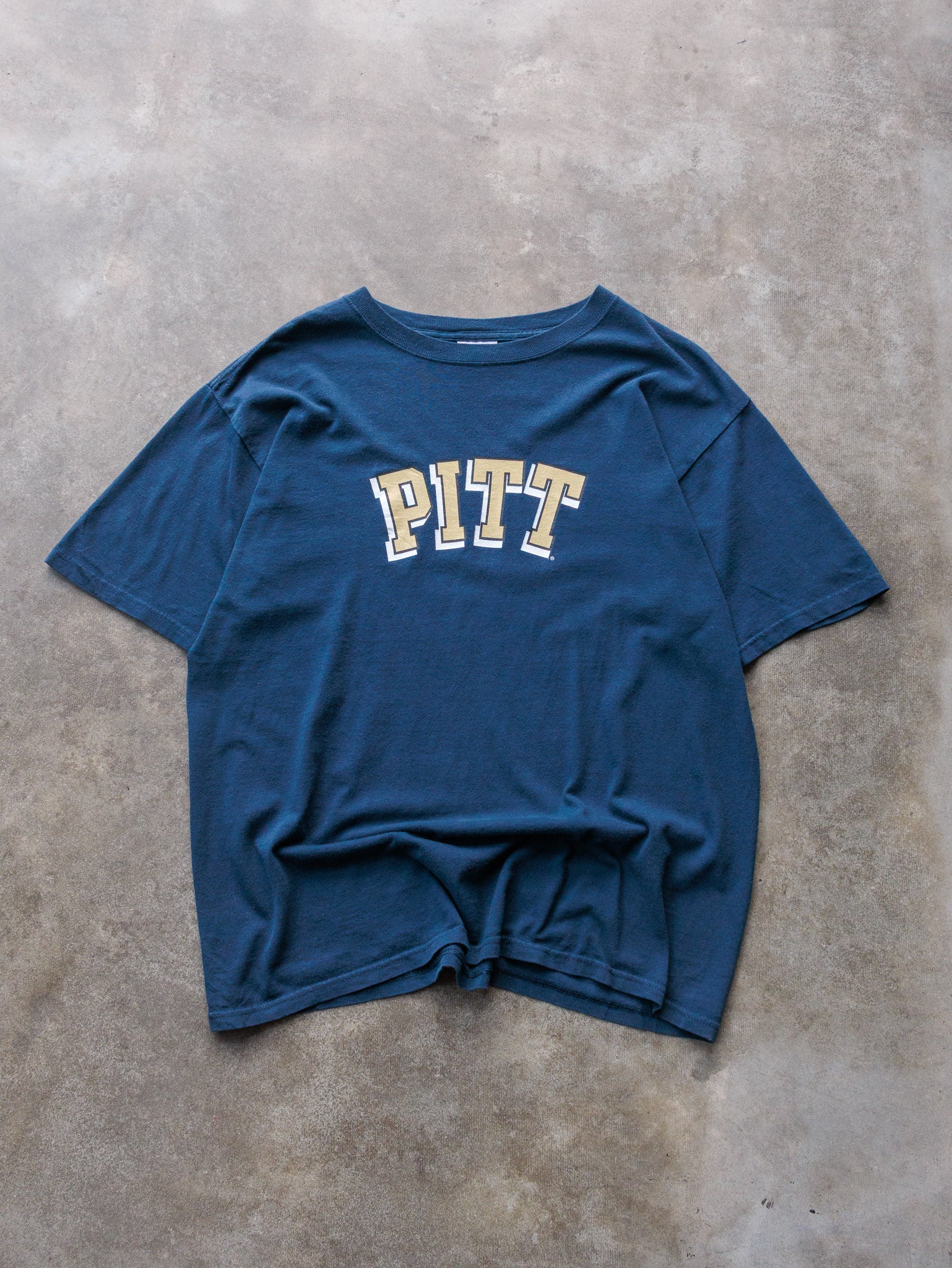 Vintage 00s Navy Adidas Pitt Panthers Tee (M)