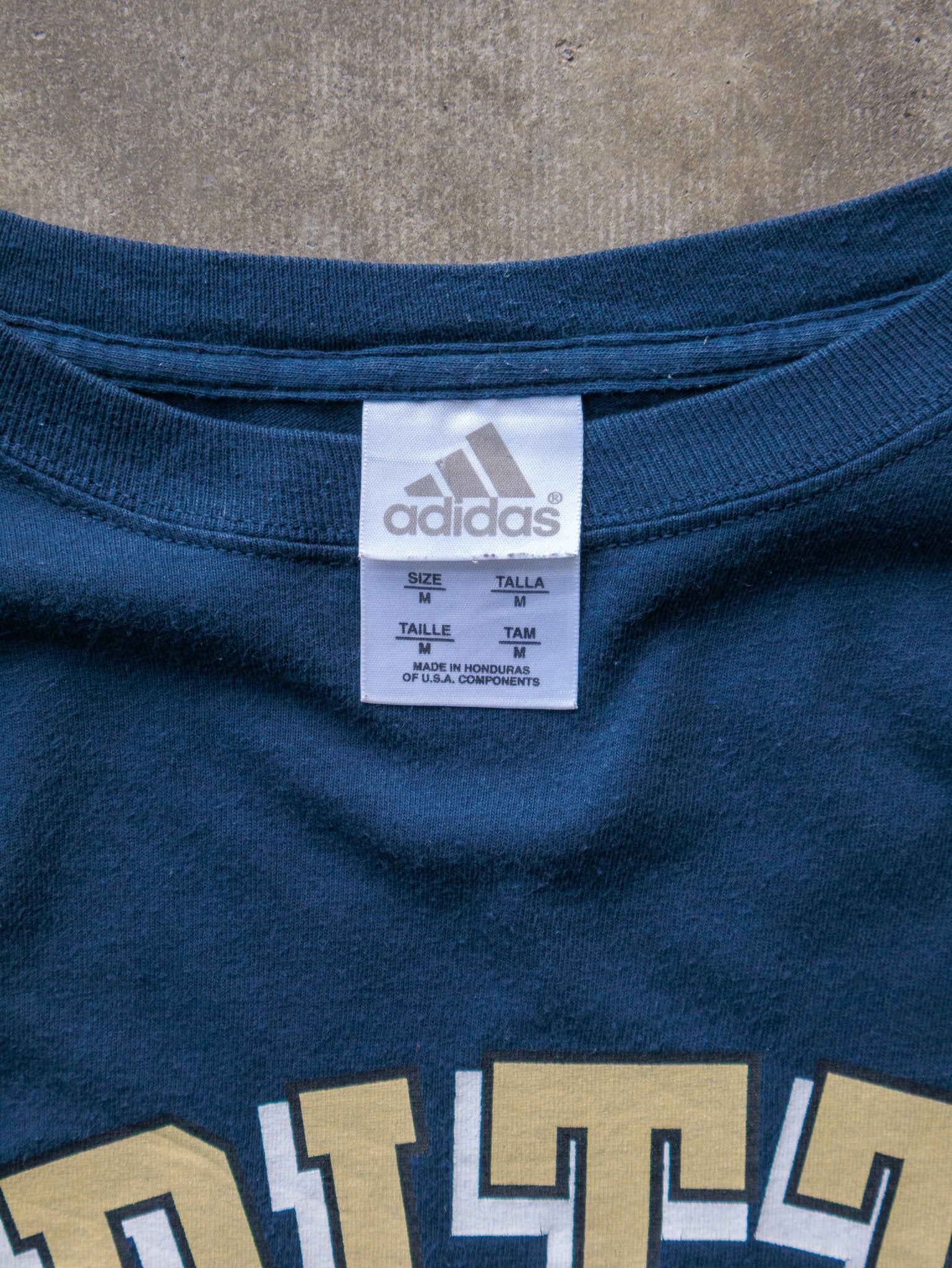 Vintage 00s Navy Adidas Pitt Panthers Tee (M)