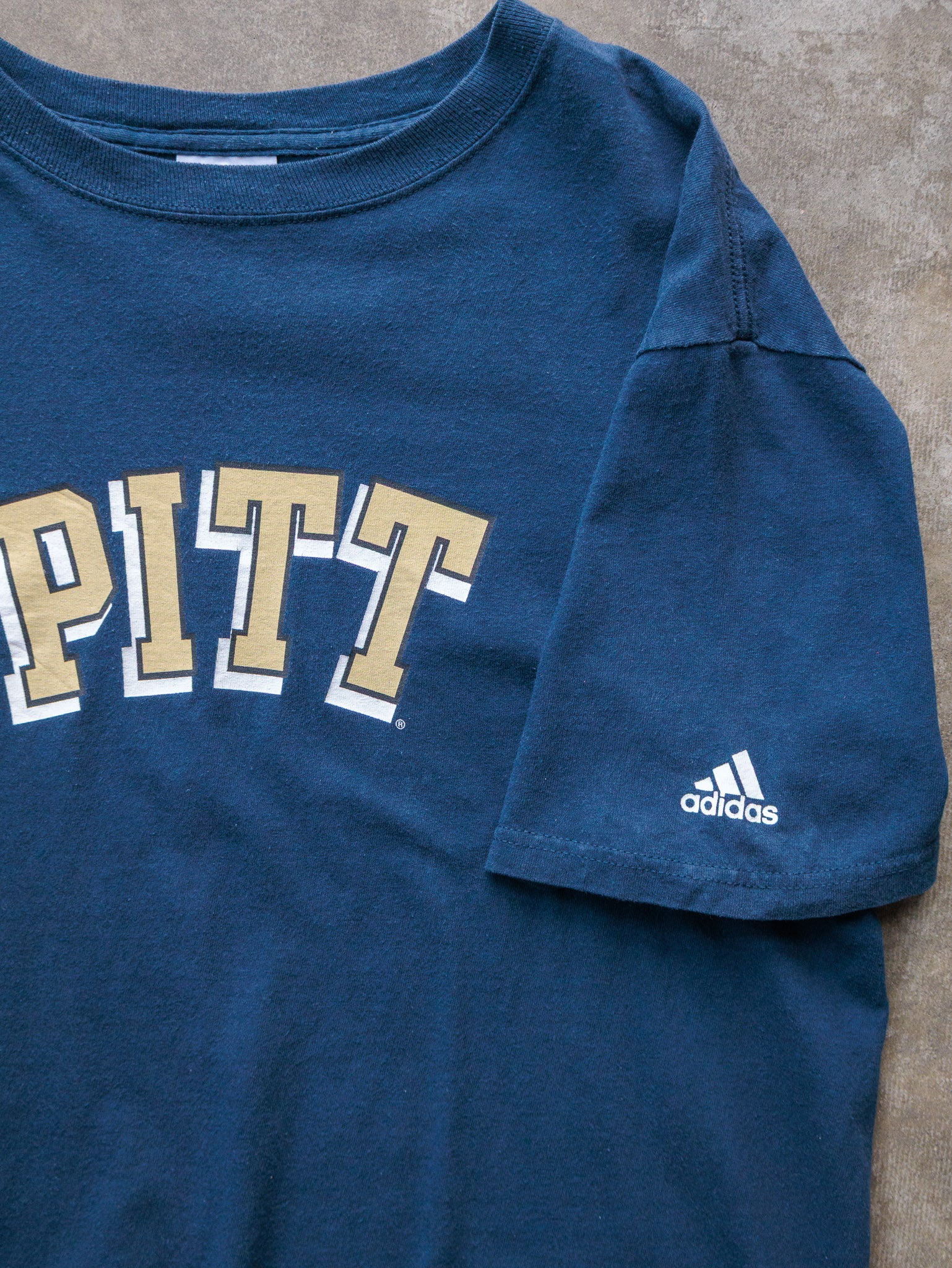 Vintage 00s Navy Adidas Pitt Panthers Tee (M)