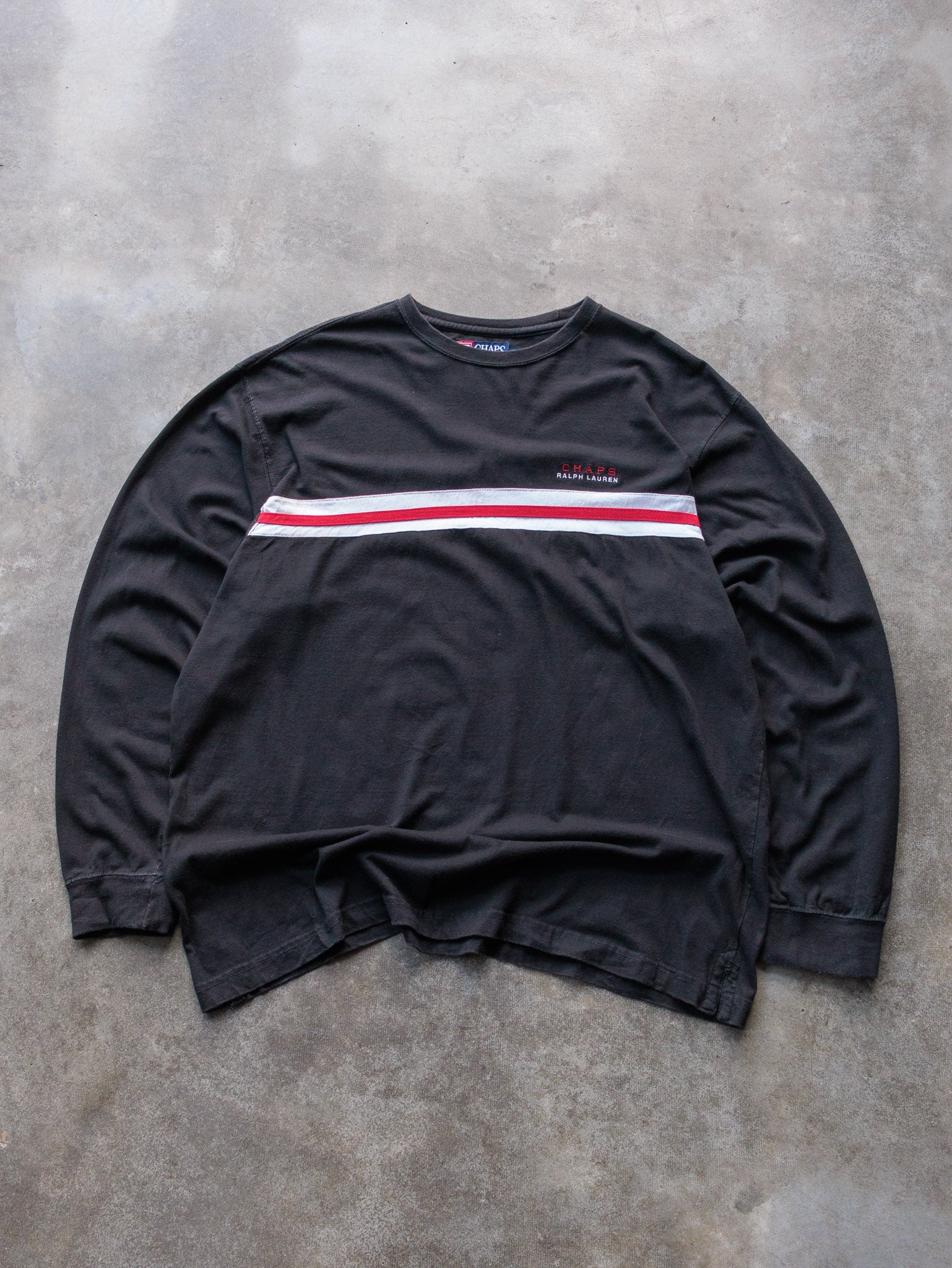 Vintage 90s Black Chaps Ralph Lauren Long Sleeve (L)