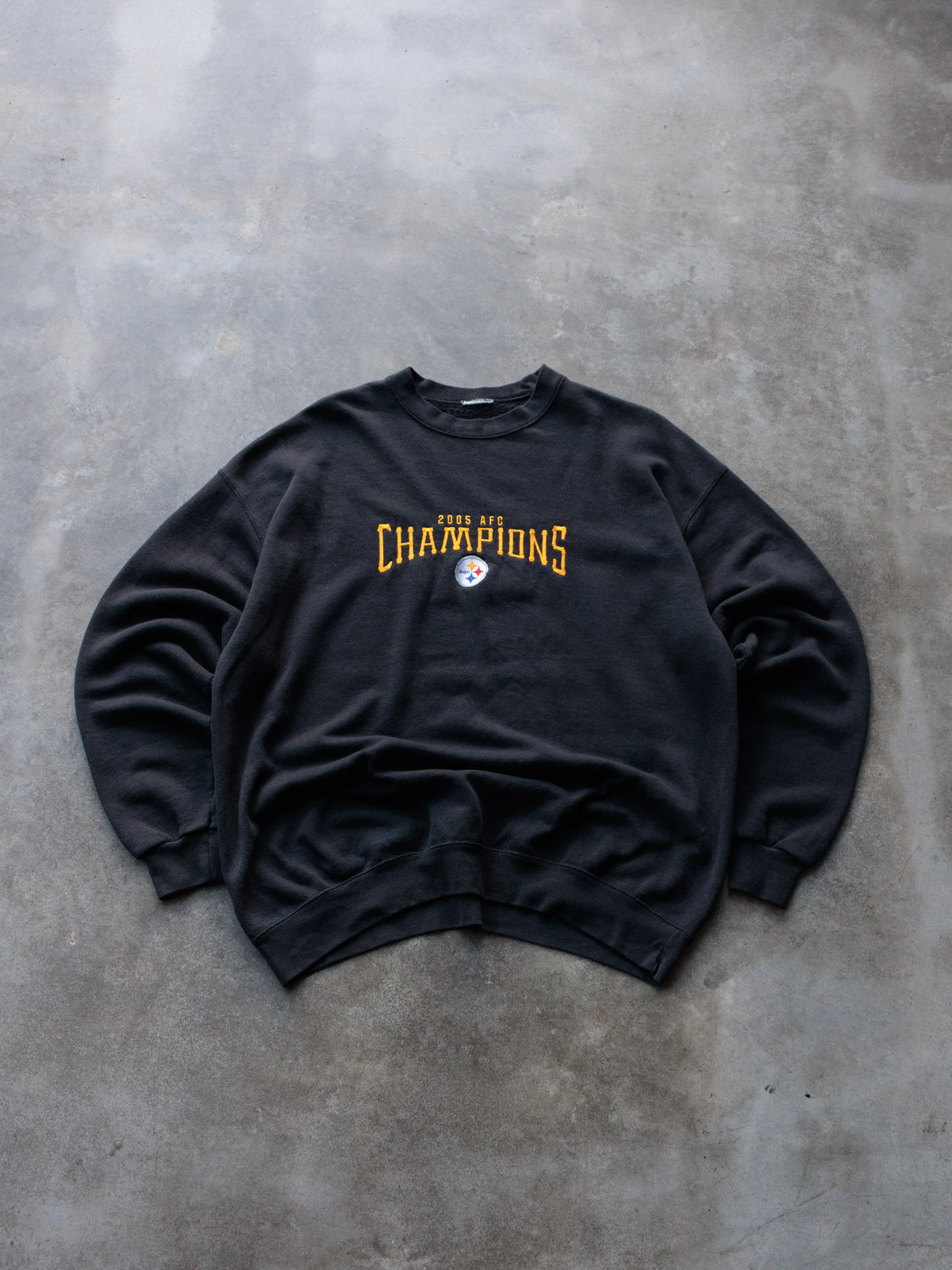 Vintage 2005 Black Pittsburgh Steelers AFC Champions Sweatshirt (-)