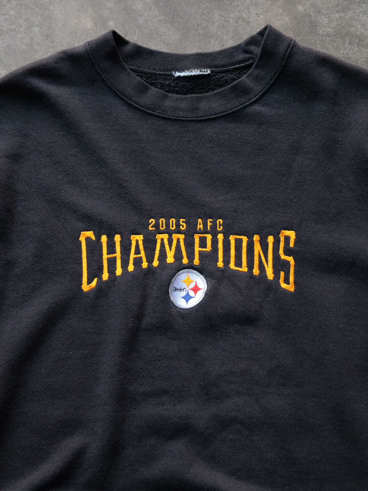 Vintage 2005 Black Pittsburgh Steelers AFC Champions Sweatshirt (-)