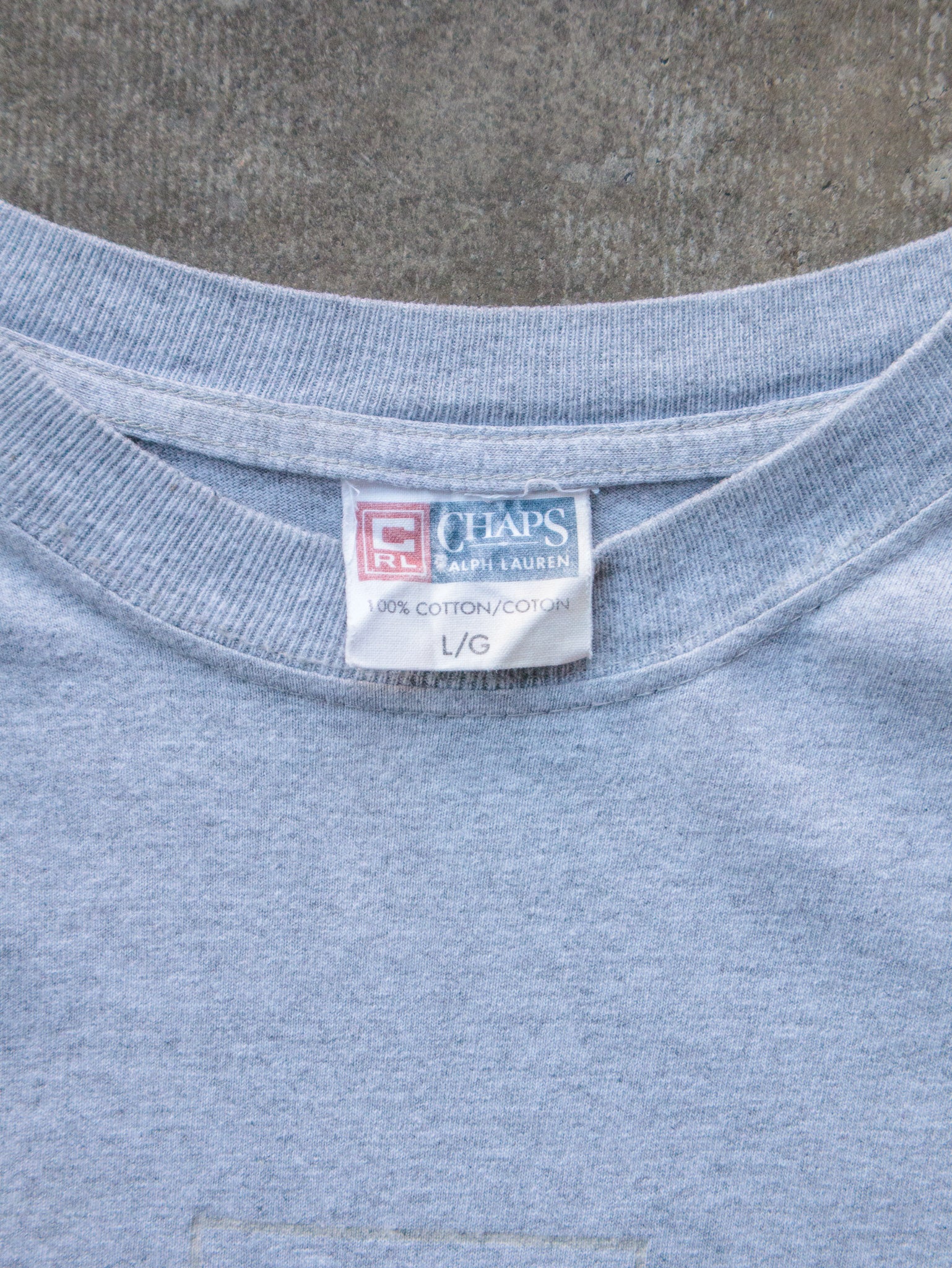 Vintage 90s Grey Chaps Ralph Lauren Tee (L)