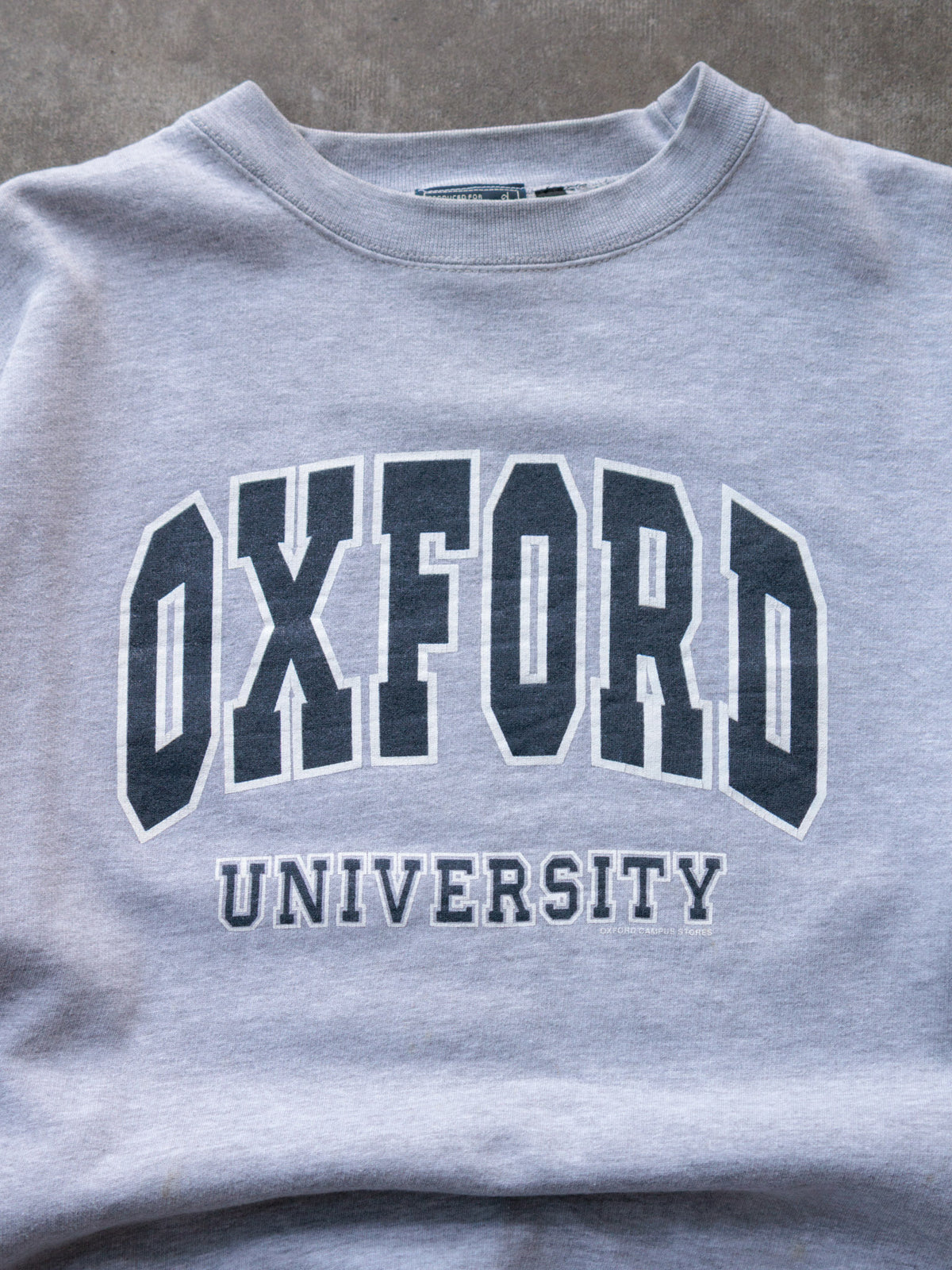 Vintage Grey Oxford University Sweatshirt (L)