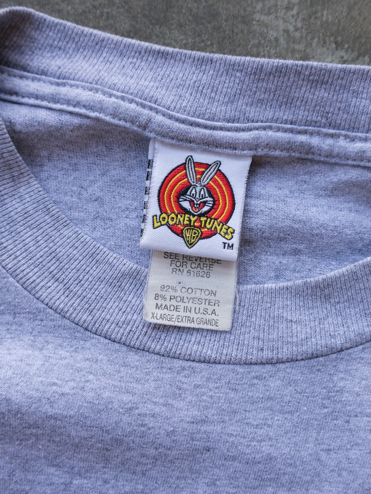 Vintage 90s Grey Looney Tunes Tweety Bird 4 Real Tee (XL)