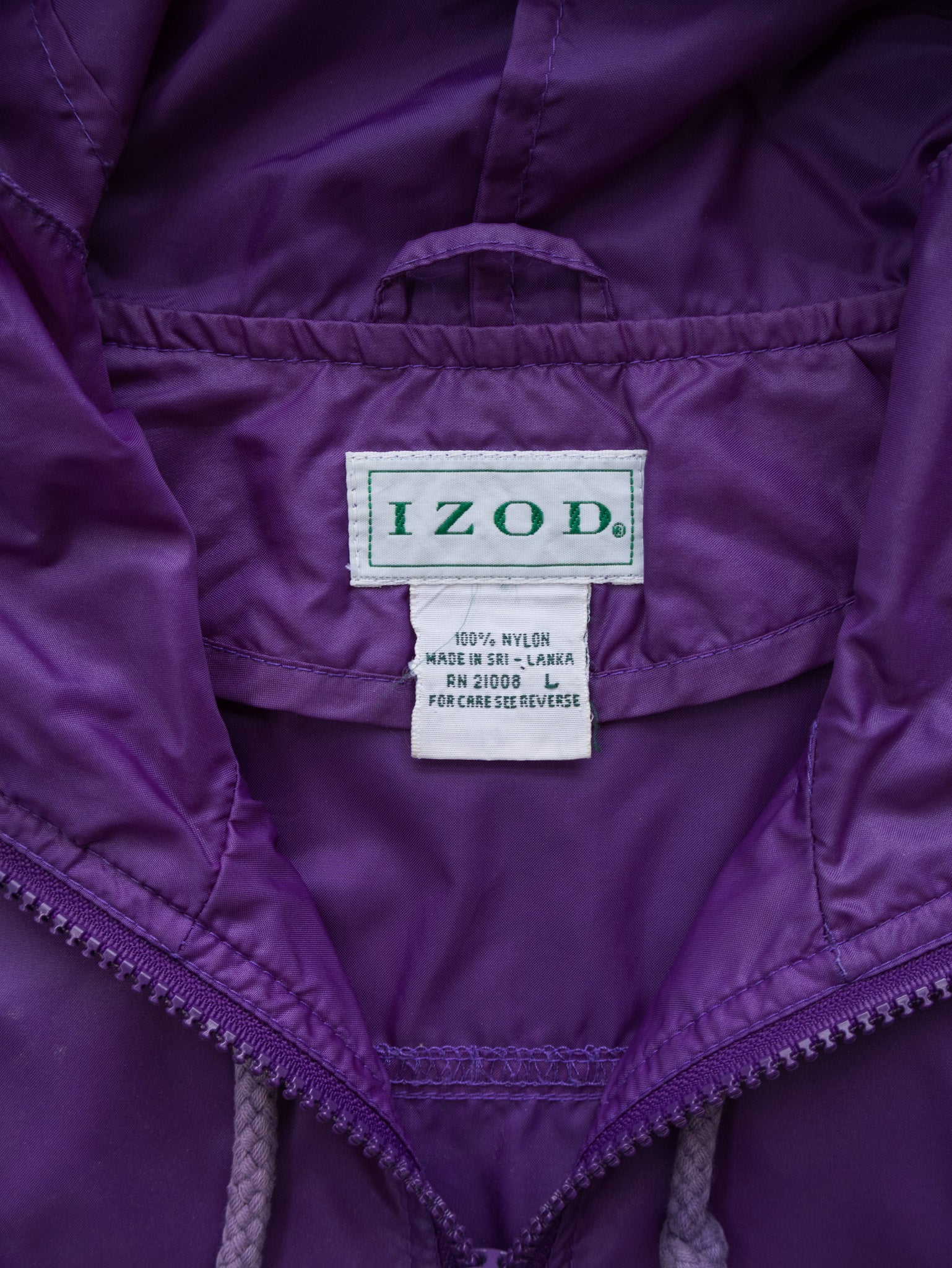 Vintage Purple Izod Windbreaker (L)