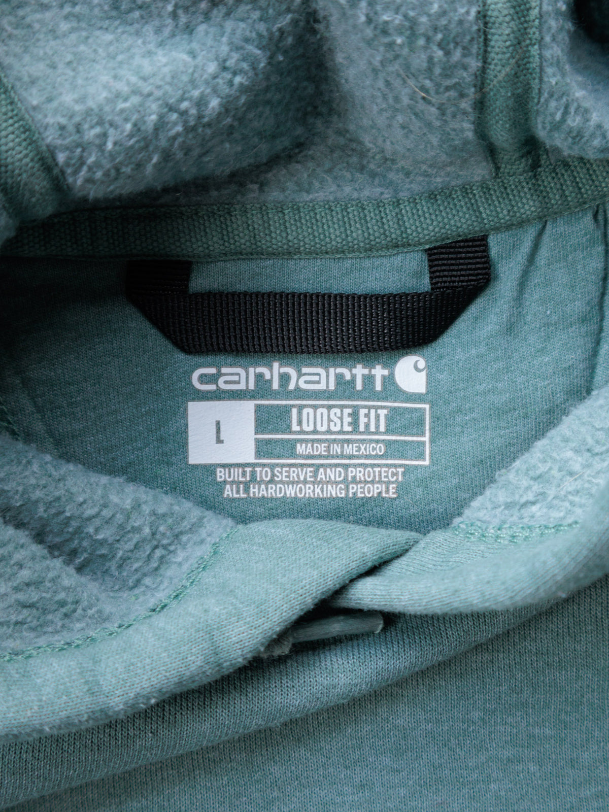 Vintage Green Carhartt Hoodie (L)