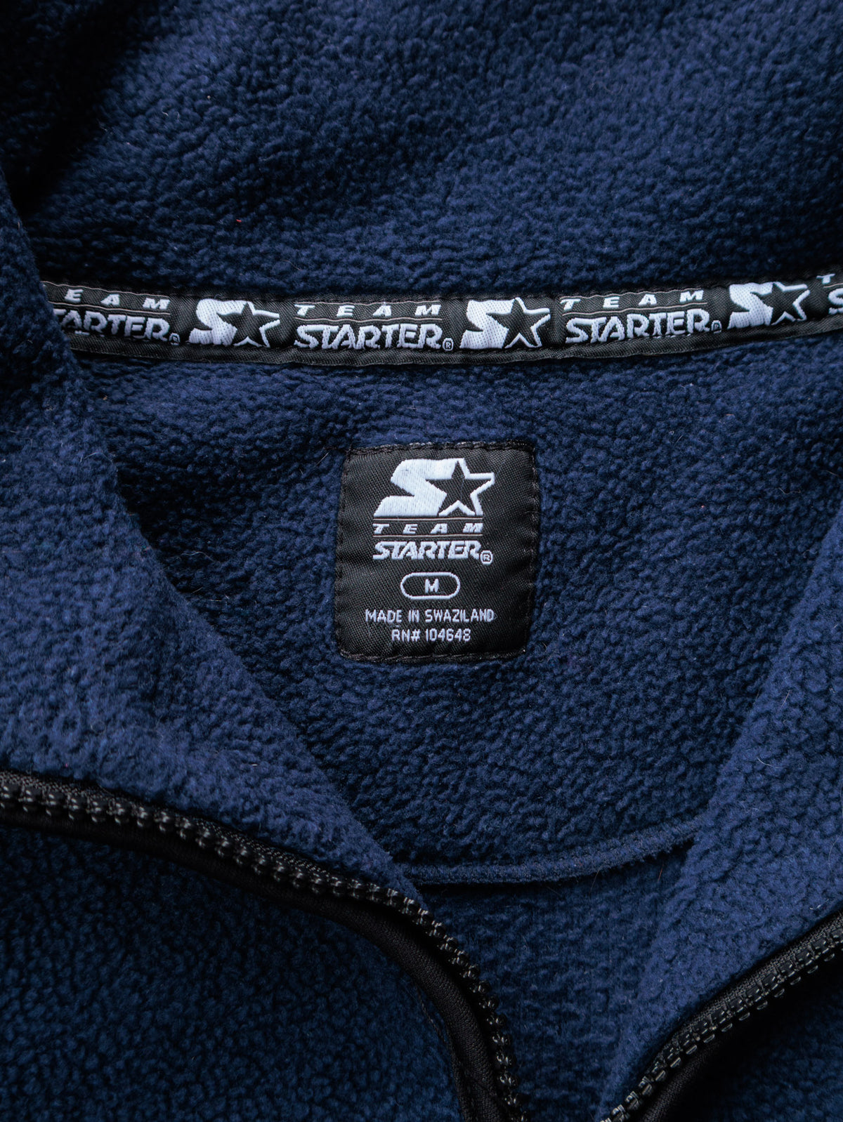 Vintage Navy Starter Illinois Fighting Illini Fleece Quarter Zip (M)