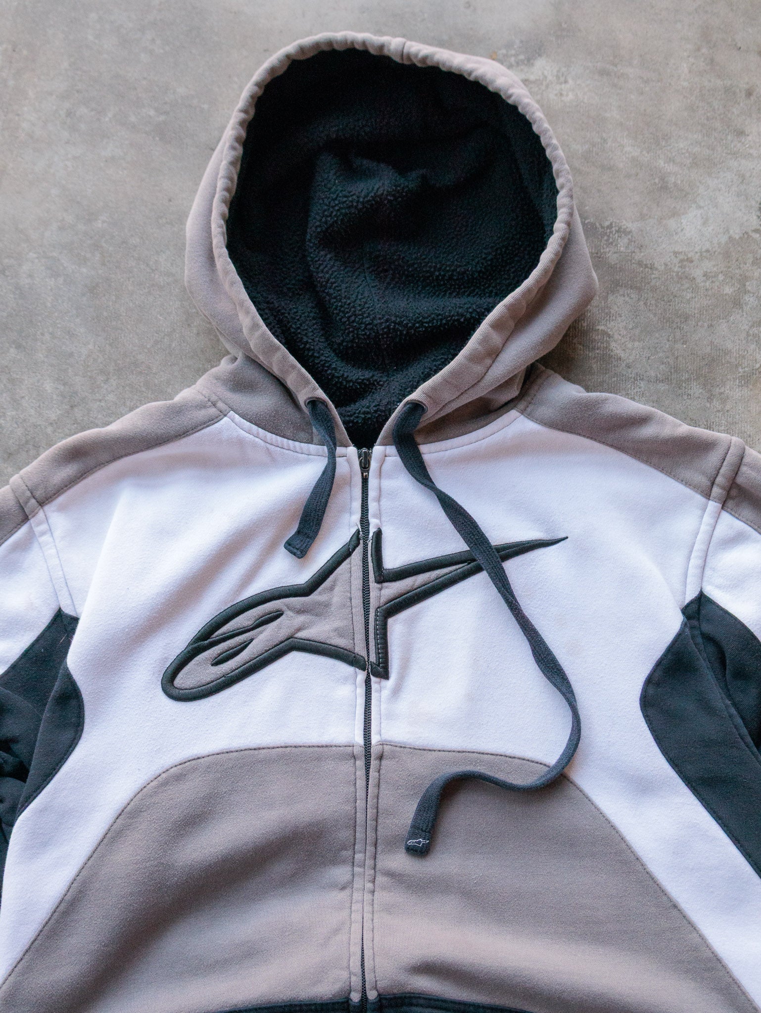 Vintage Colour Block Alpinestars Zip Hoodie (XL)