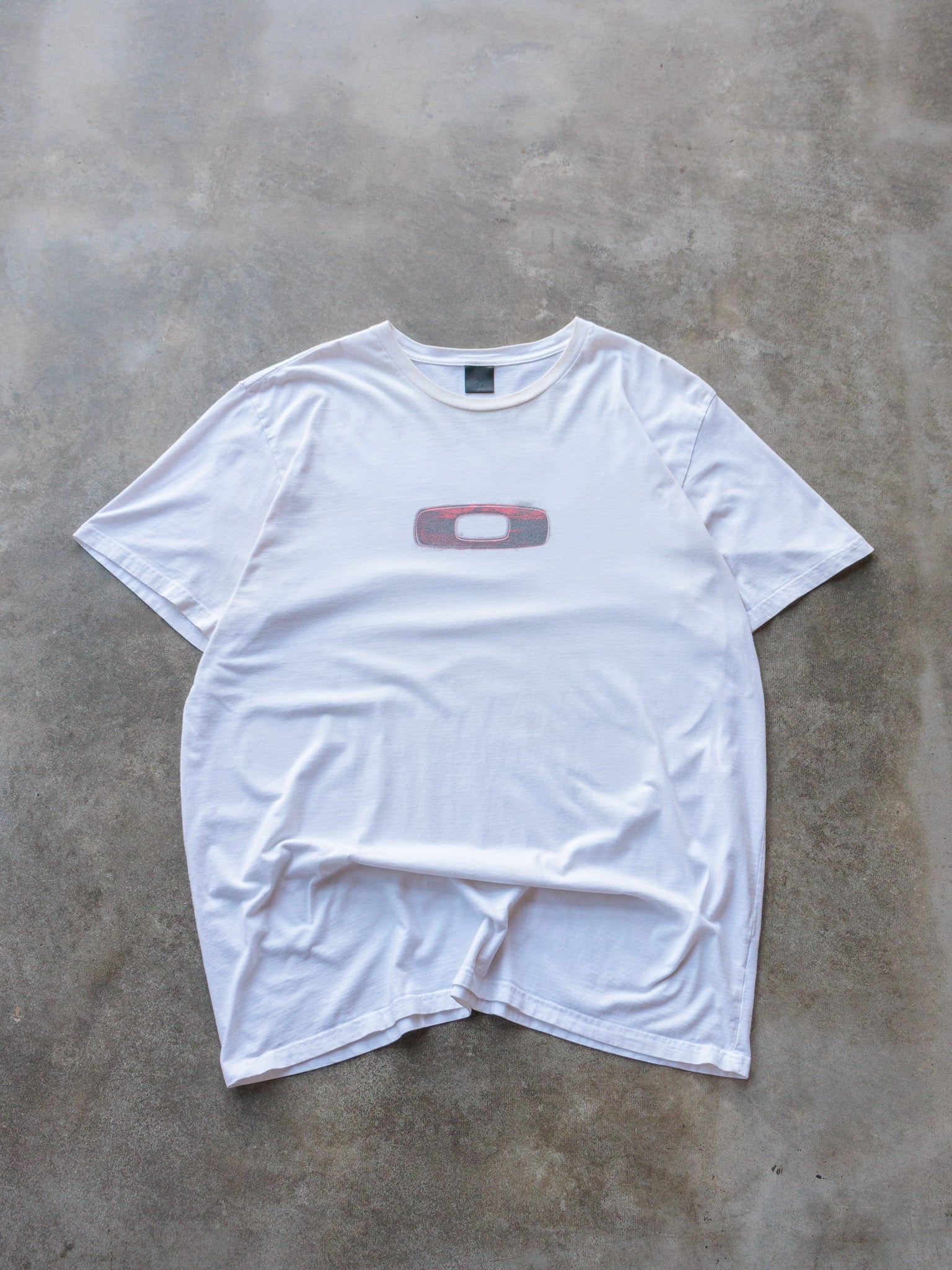 Vintage White Oakley Logo Tee (XL)