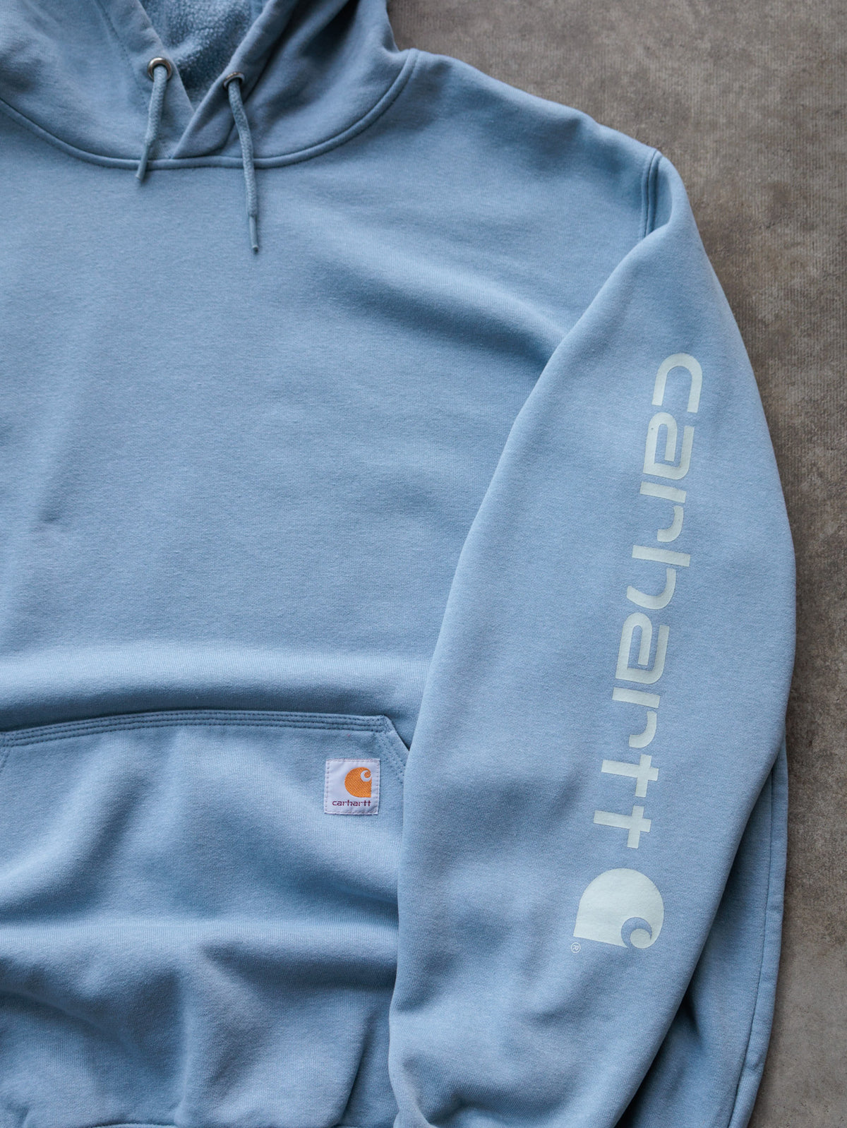 Vintage Blue Carhartt Hoodie (XL)