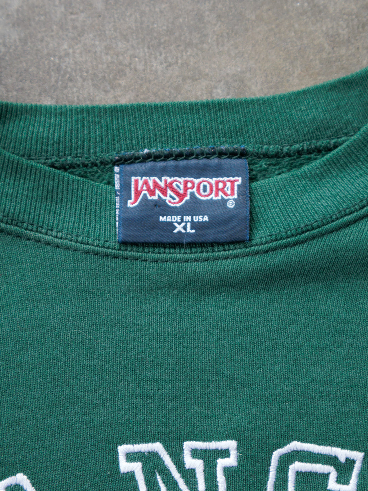 Vintage 90s Green Kansas Jansport Sweatshirt (XL)