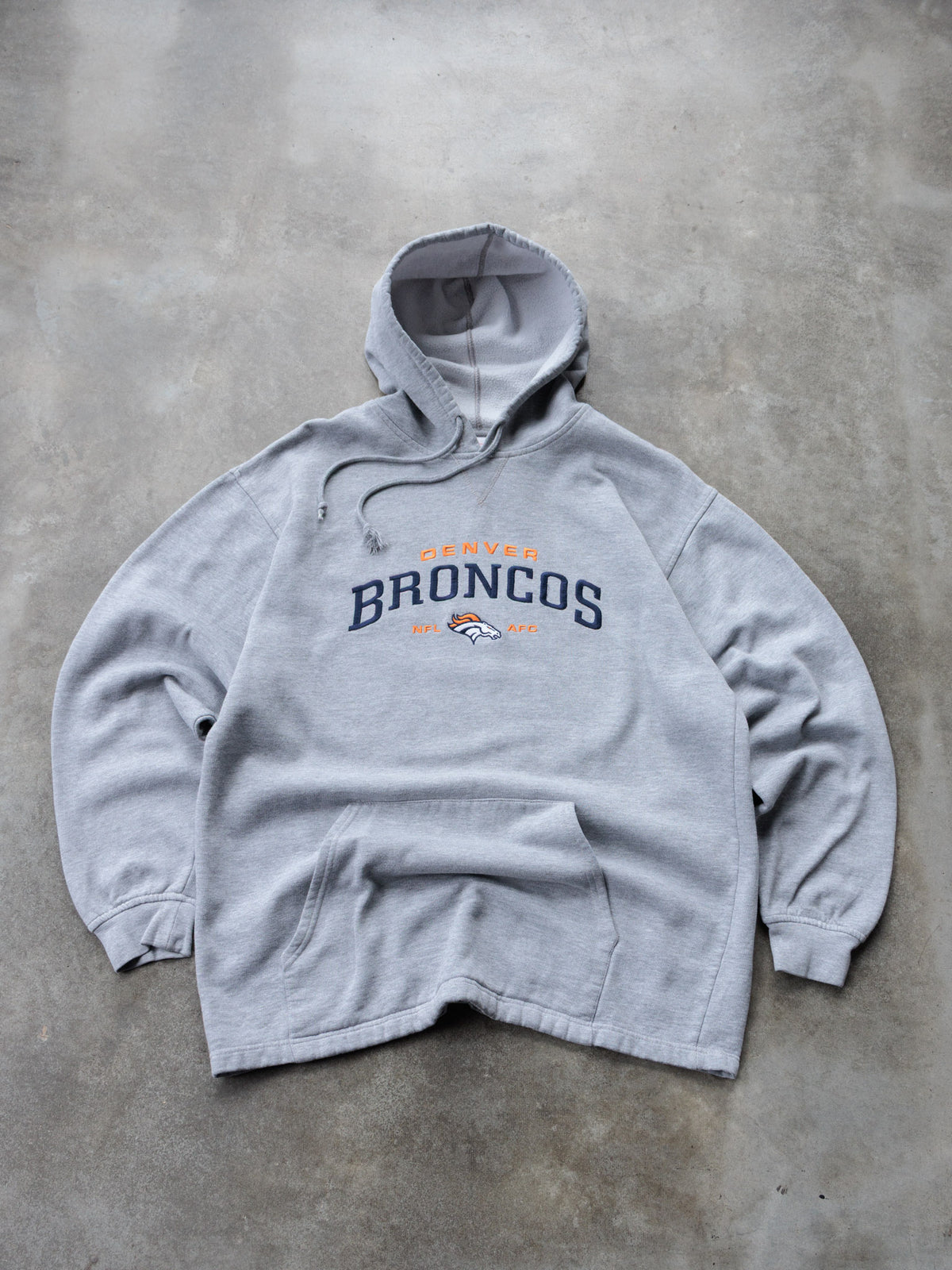 Vintage Grey Denver Broncos Hoodie (-)