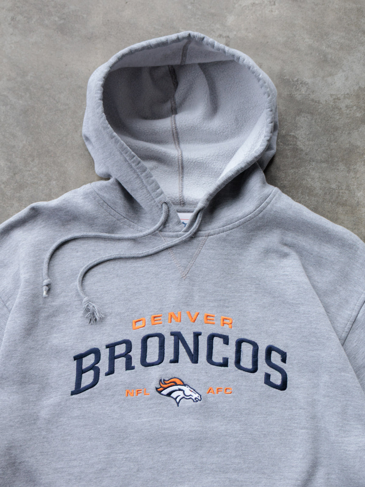 Vintage Grey Denver Broncos Hoodie (-)