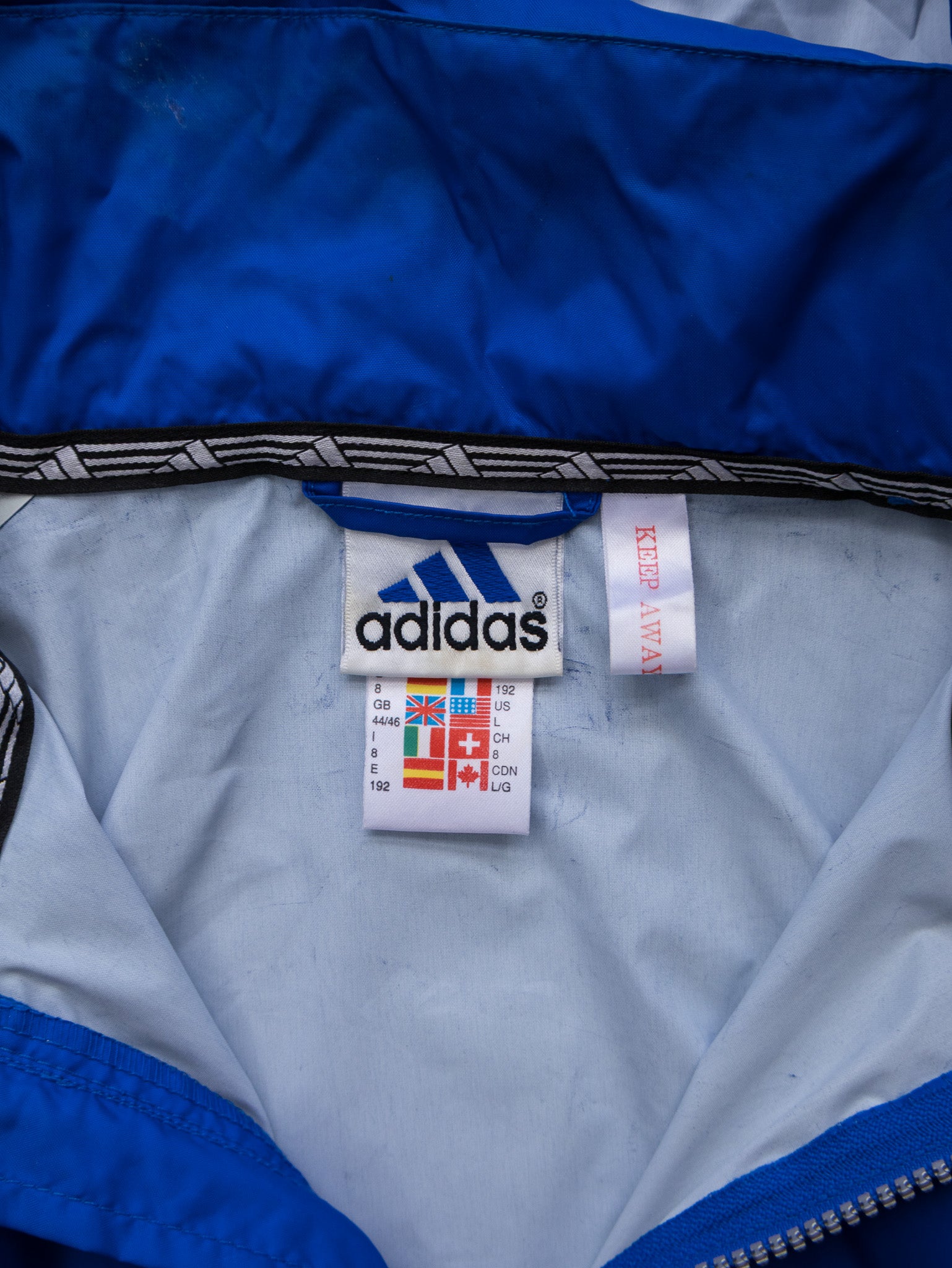 Vintage Blue Adidas Windbreaker (L)
