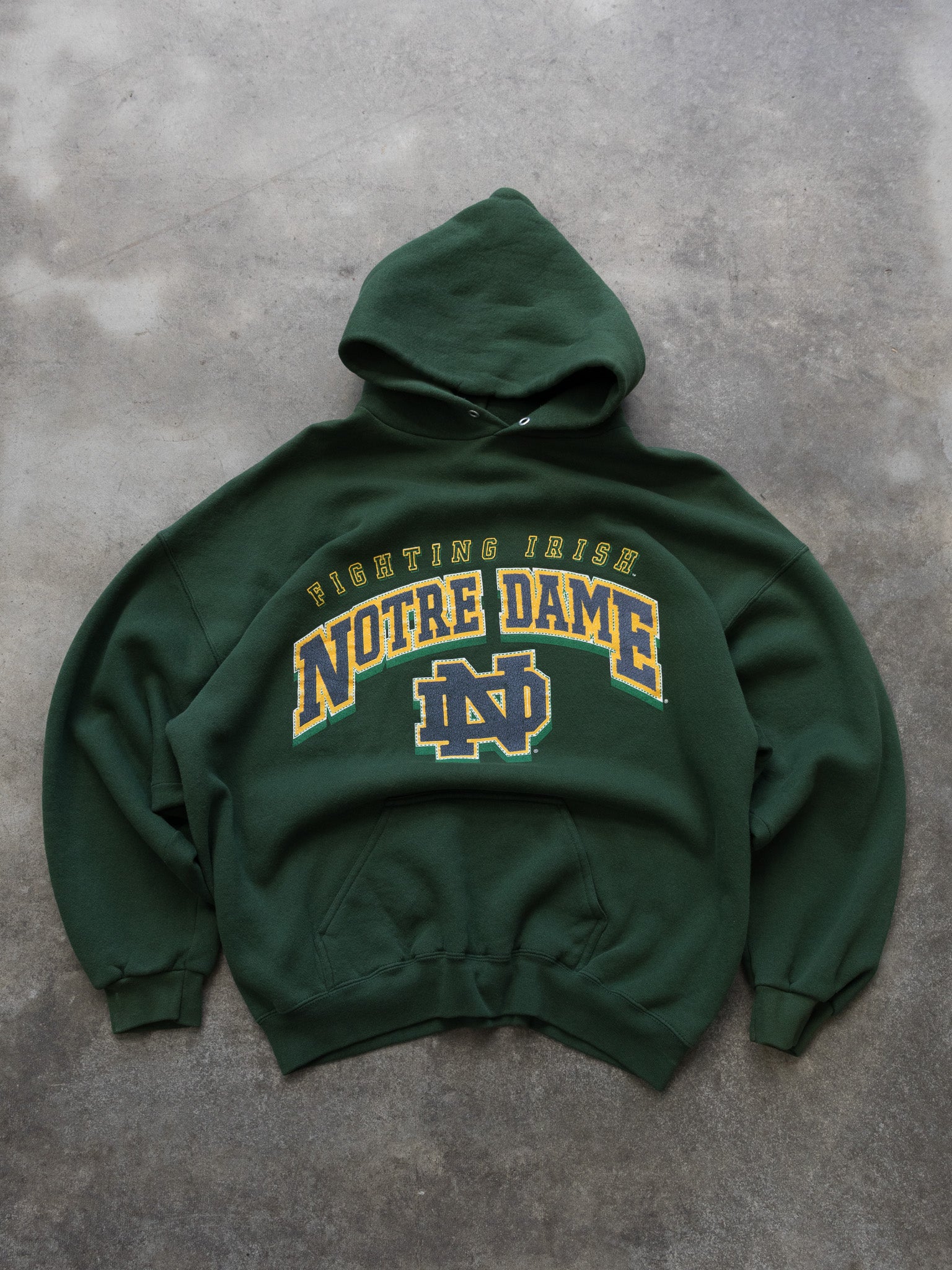 Vintage Green Notre Dame Hoodie (XL)