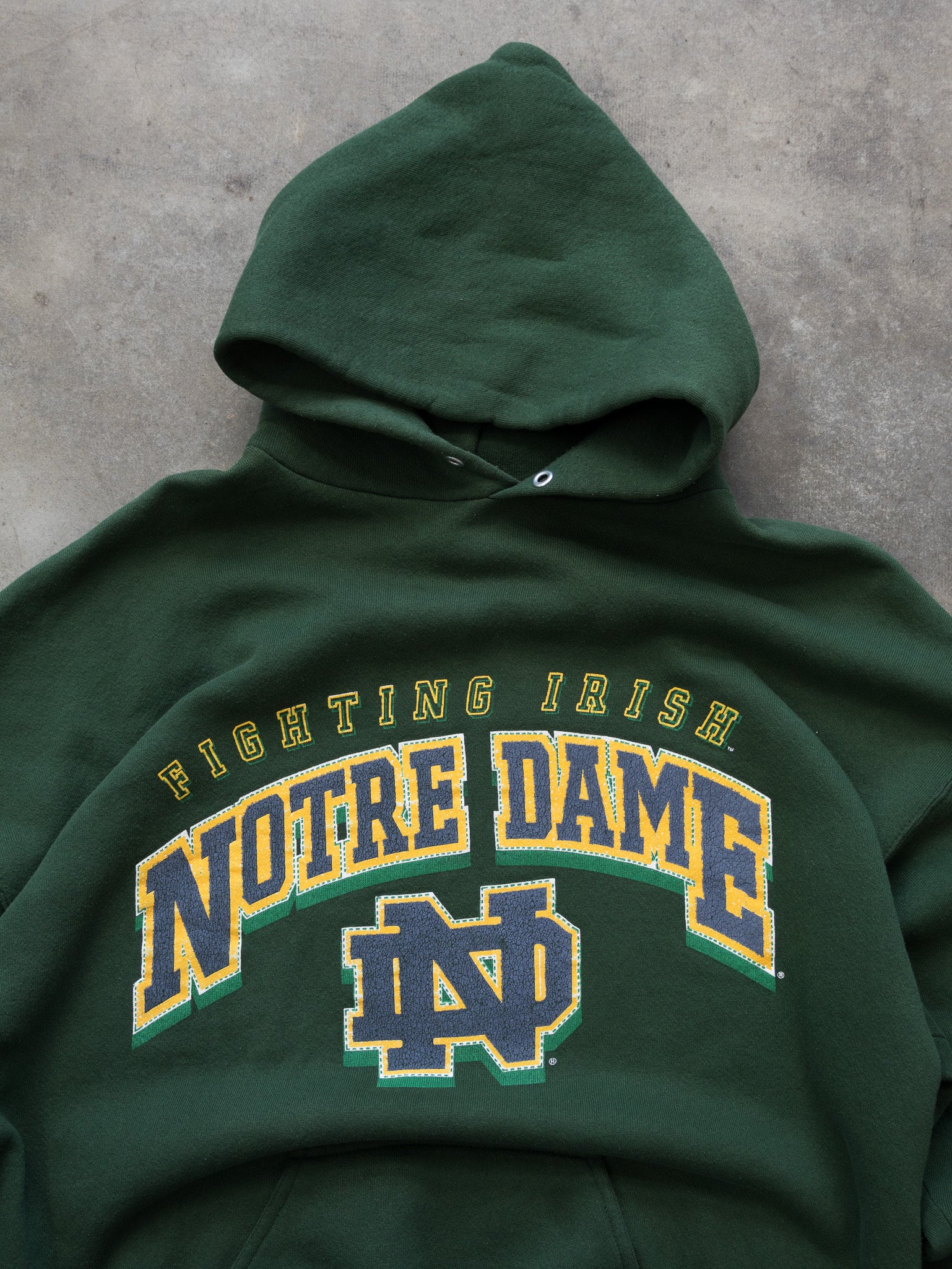 Vintage Green Notre Dame Hoodie (XL)