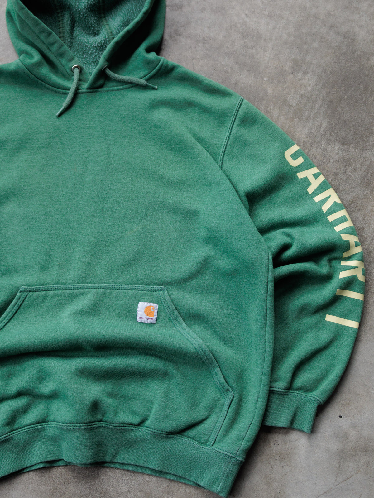 Vintage Green Carhartt Hoodie (M)