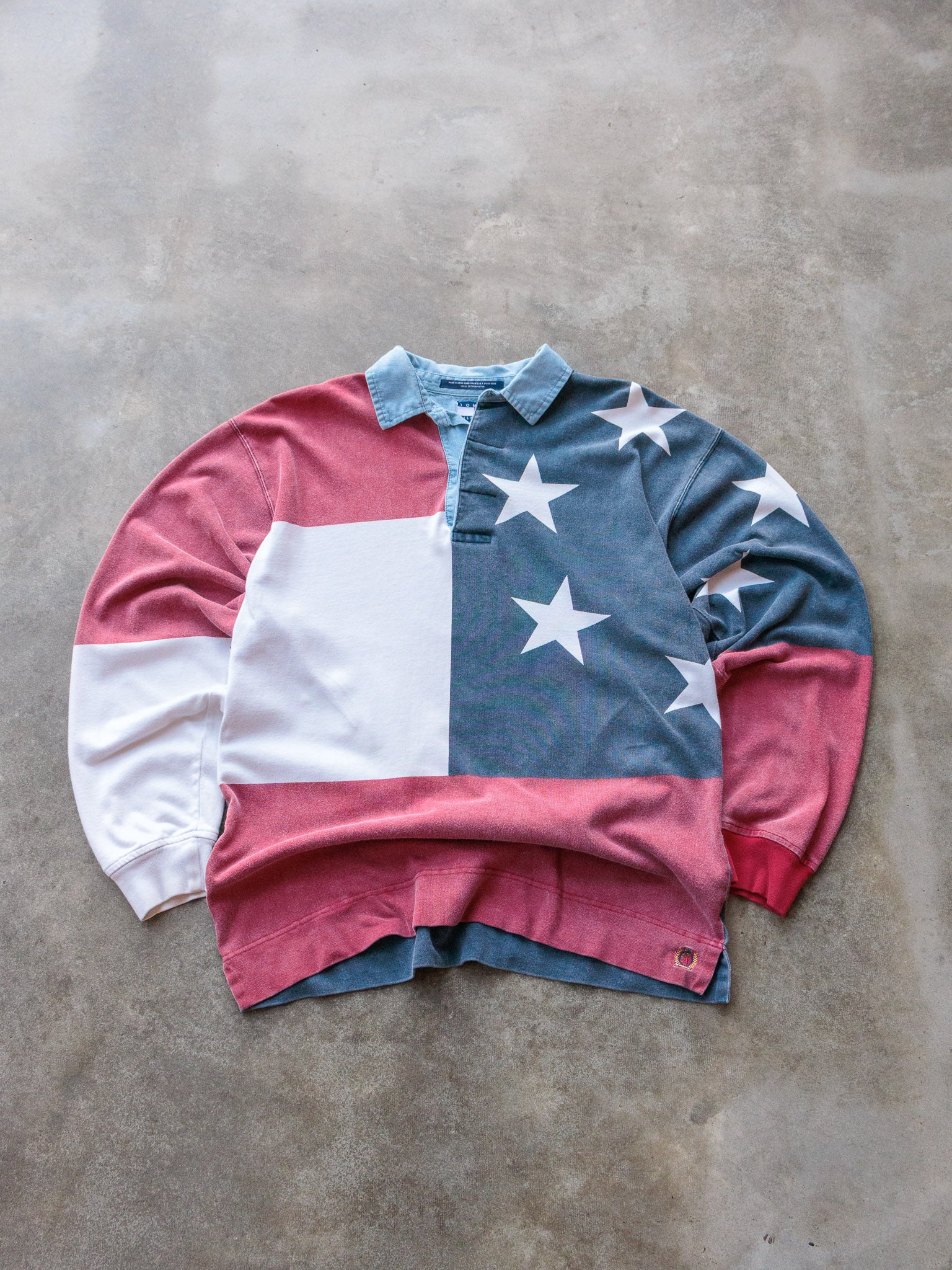 Vintage 90s Tommy Hilfiger Stars & Stripes Rugby Shirt (M)
