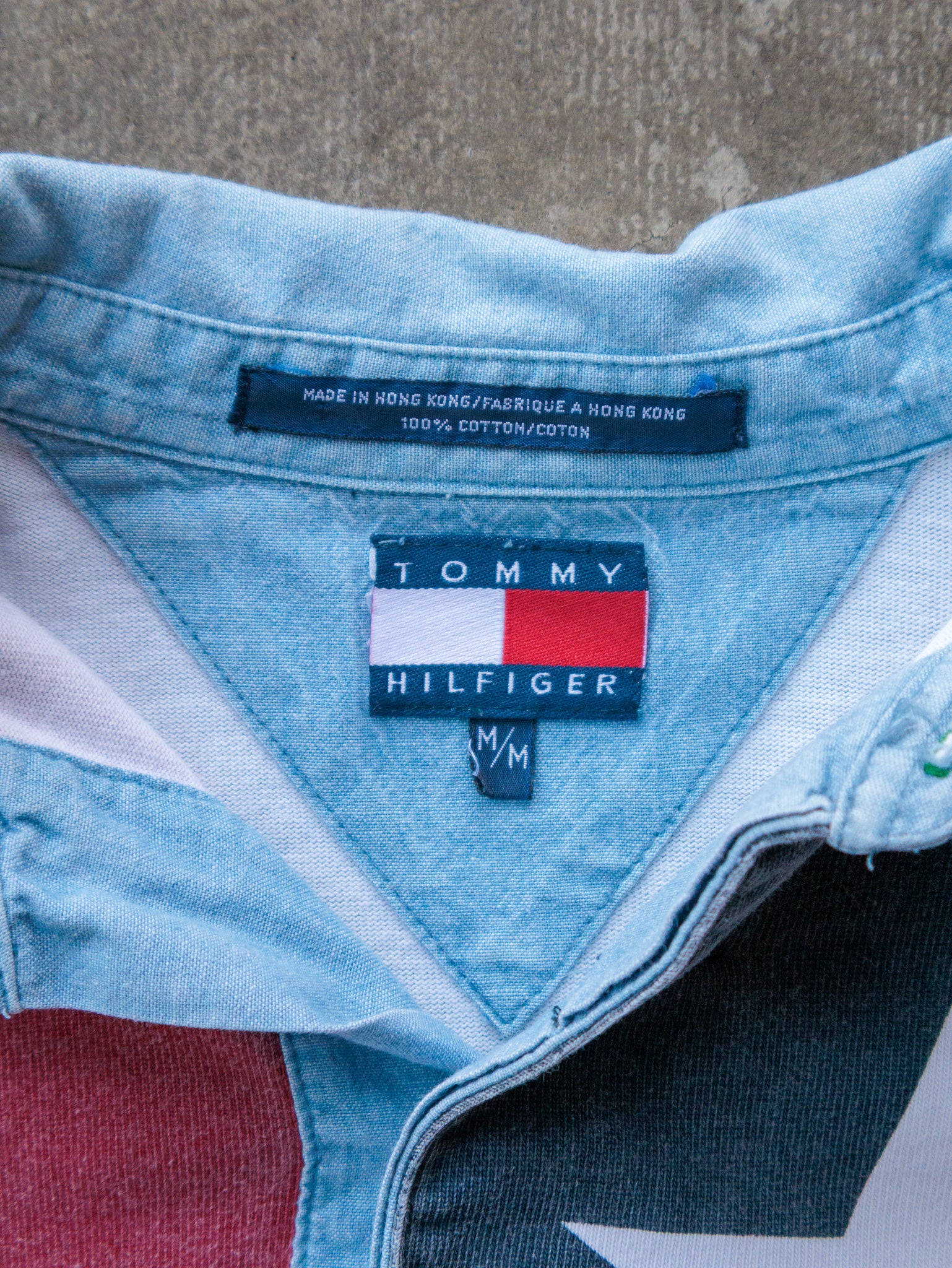 Vintage 90s Tommy Hilfiger Stars & Stripes Rugby Shirt (M)