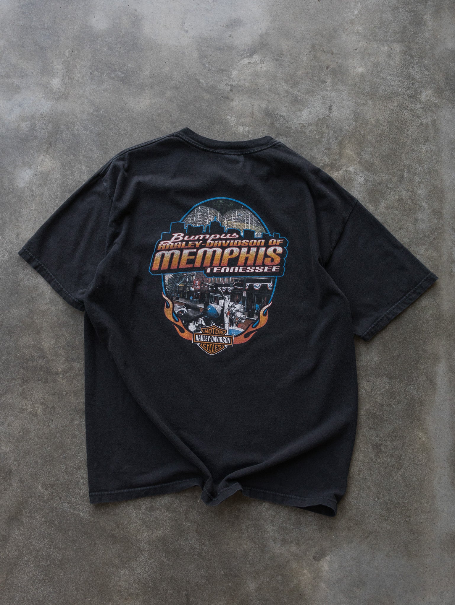 Vintage 2006 Black Harley-Davidson Memphis Tennessee Tee (XL)