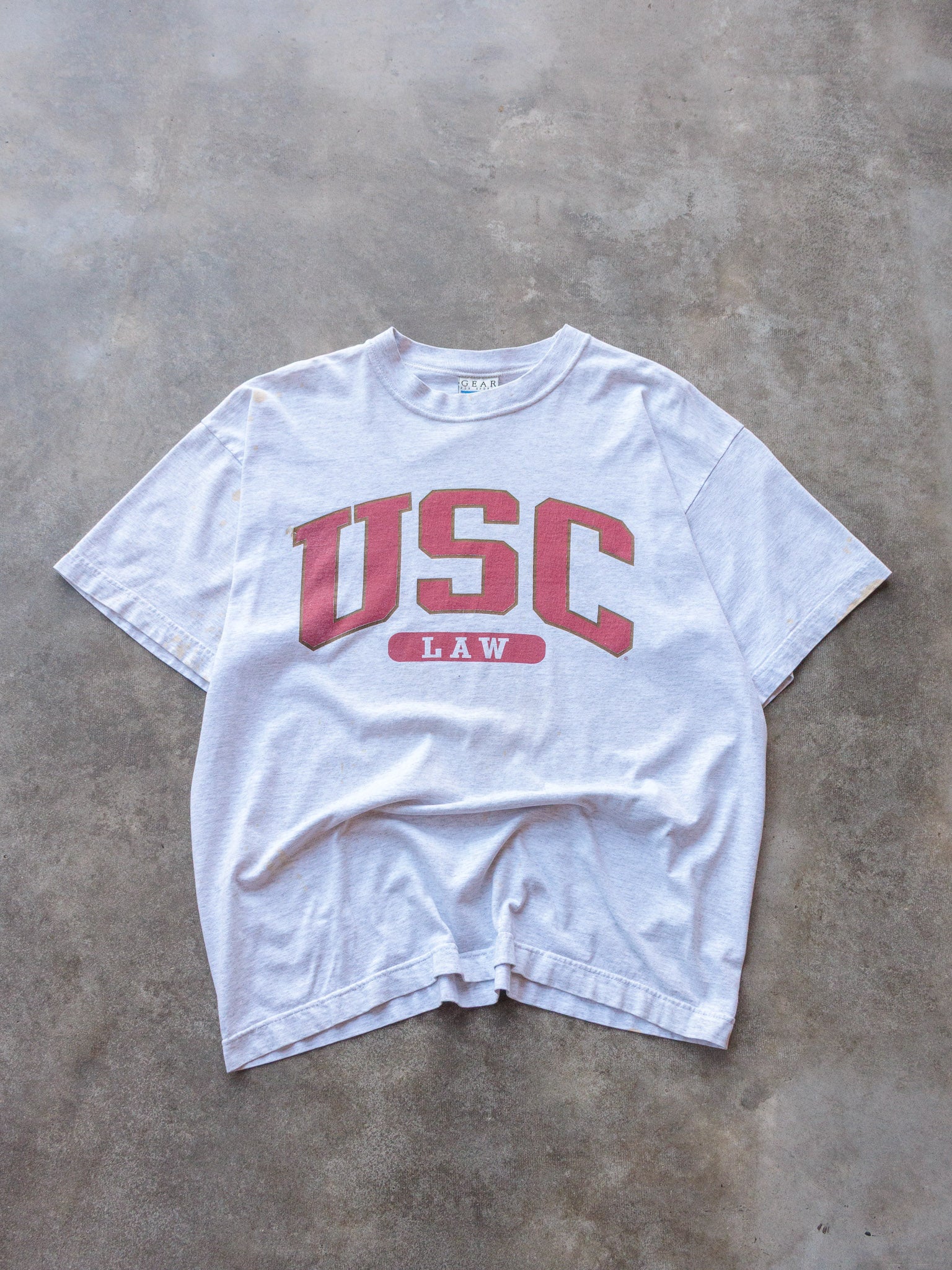 Vintage 90s Thrashed USC Law Spell Out Tee (L)