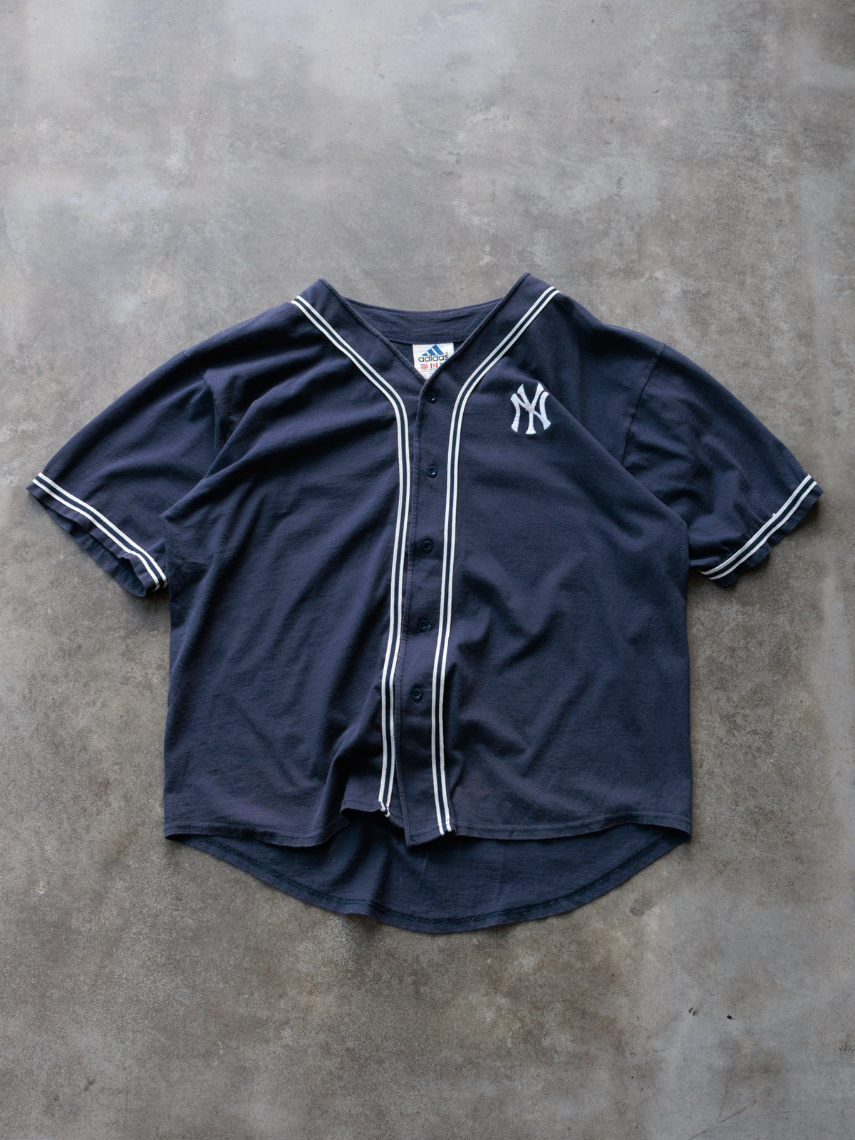 Vintage 00s Navy Adidas New York Yankees Jersey (L)