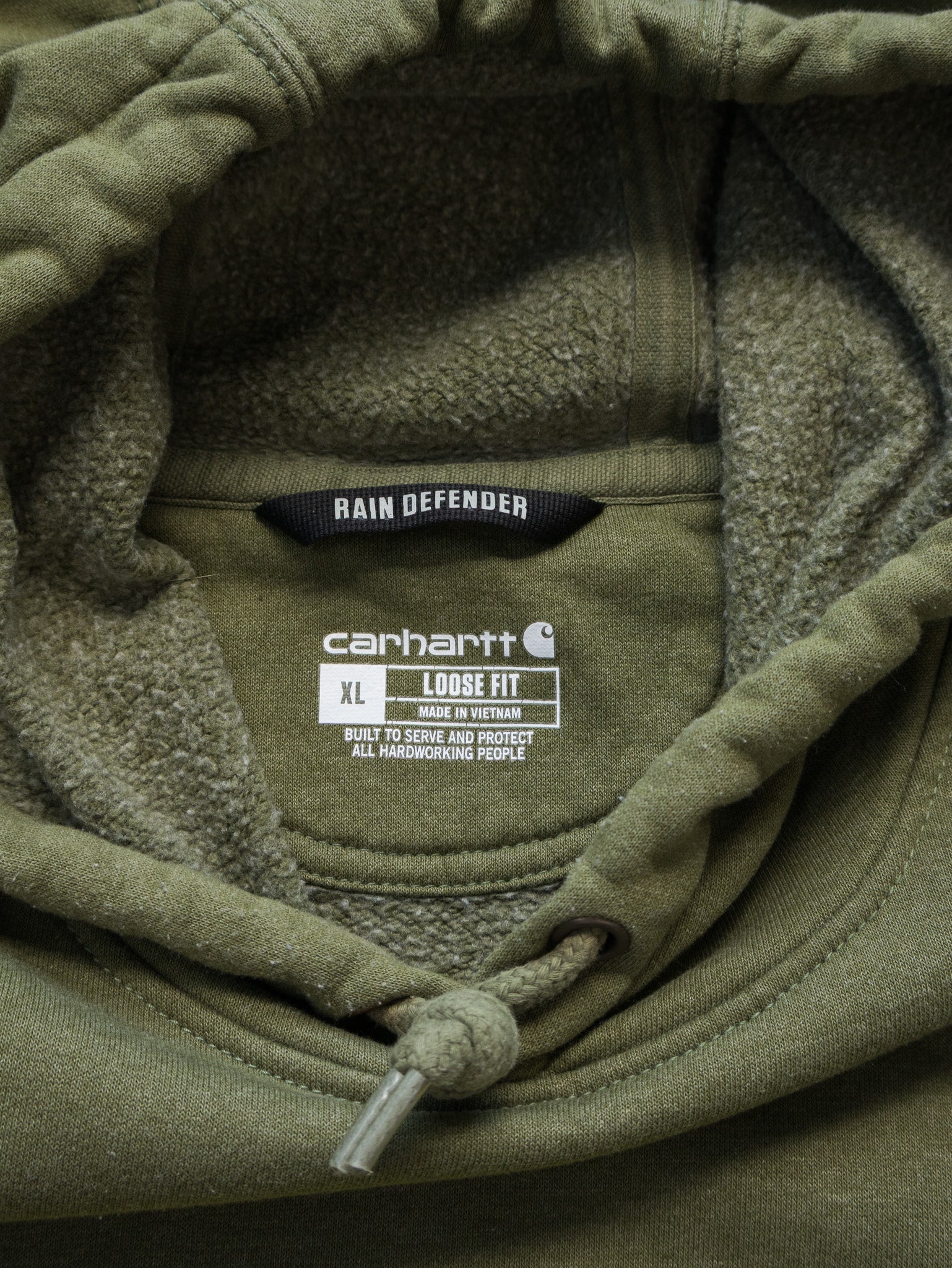 Vintage Green Carhartt Hoodie (XL)