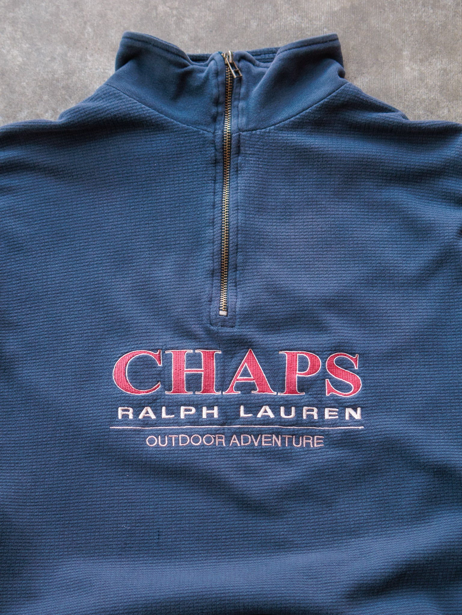 Vintage 90s Chaps Ralph Lauren Quarter Zip Sweatshirt (XL)