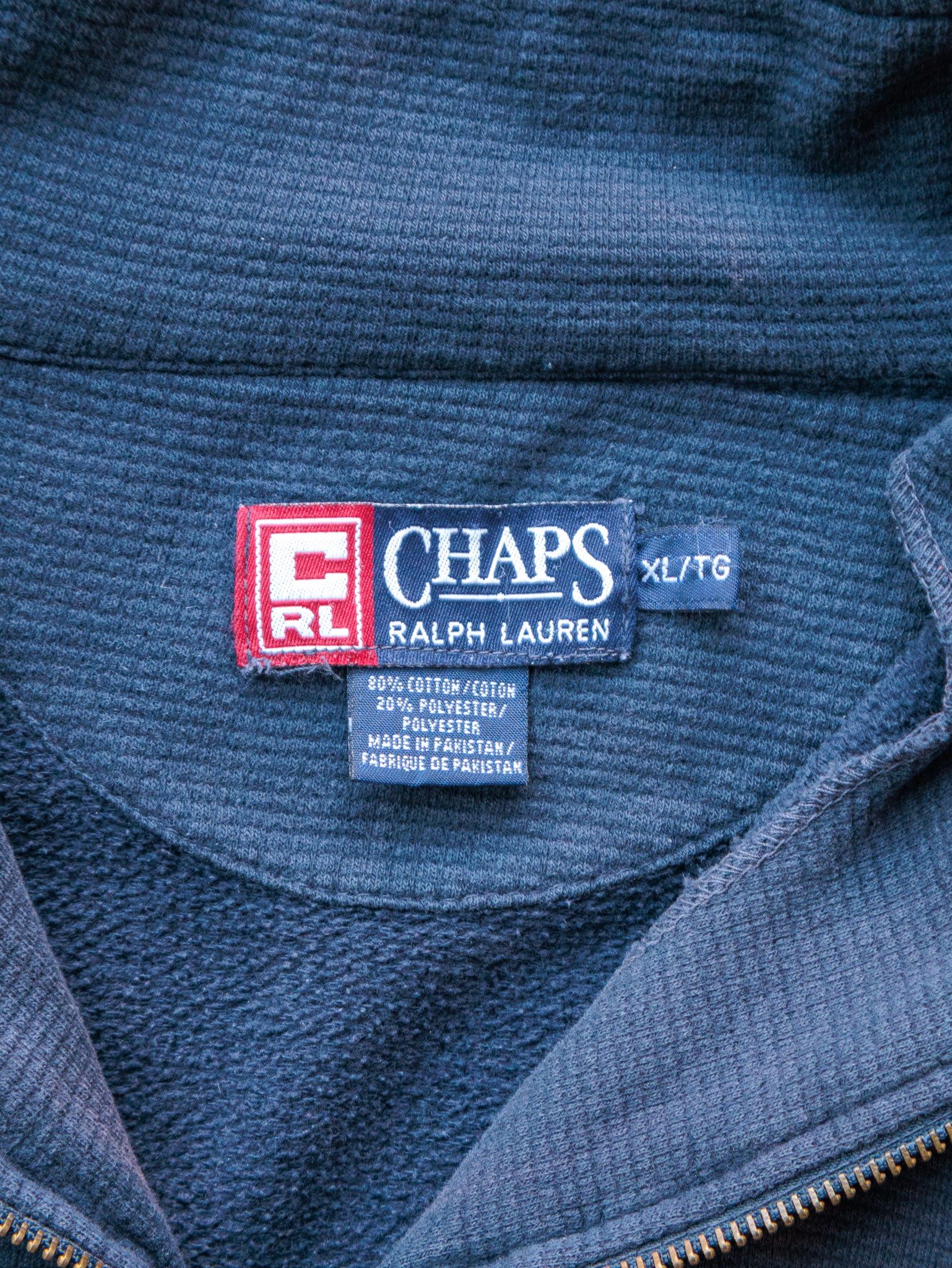 Vintage 90s Chaps Ralph Lauren Quarter Zip Sweatshirt (XL)