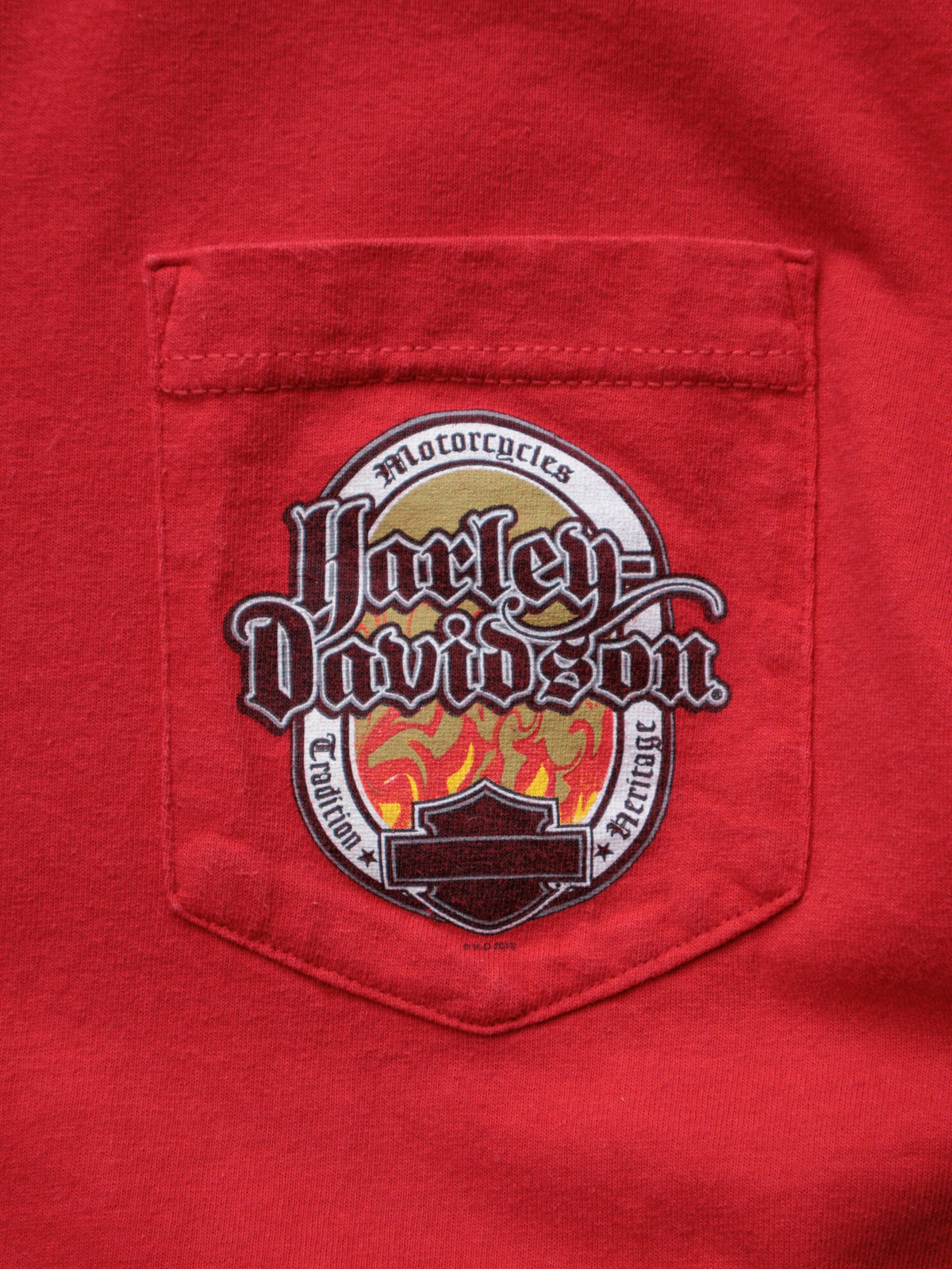 Vintage 00s Red Harley-Davidson Marysville Washington Pocket Tee (XL)