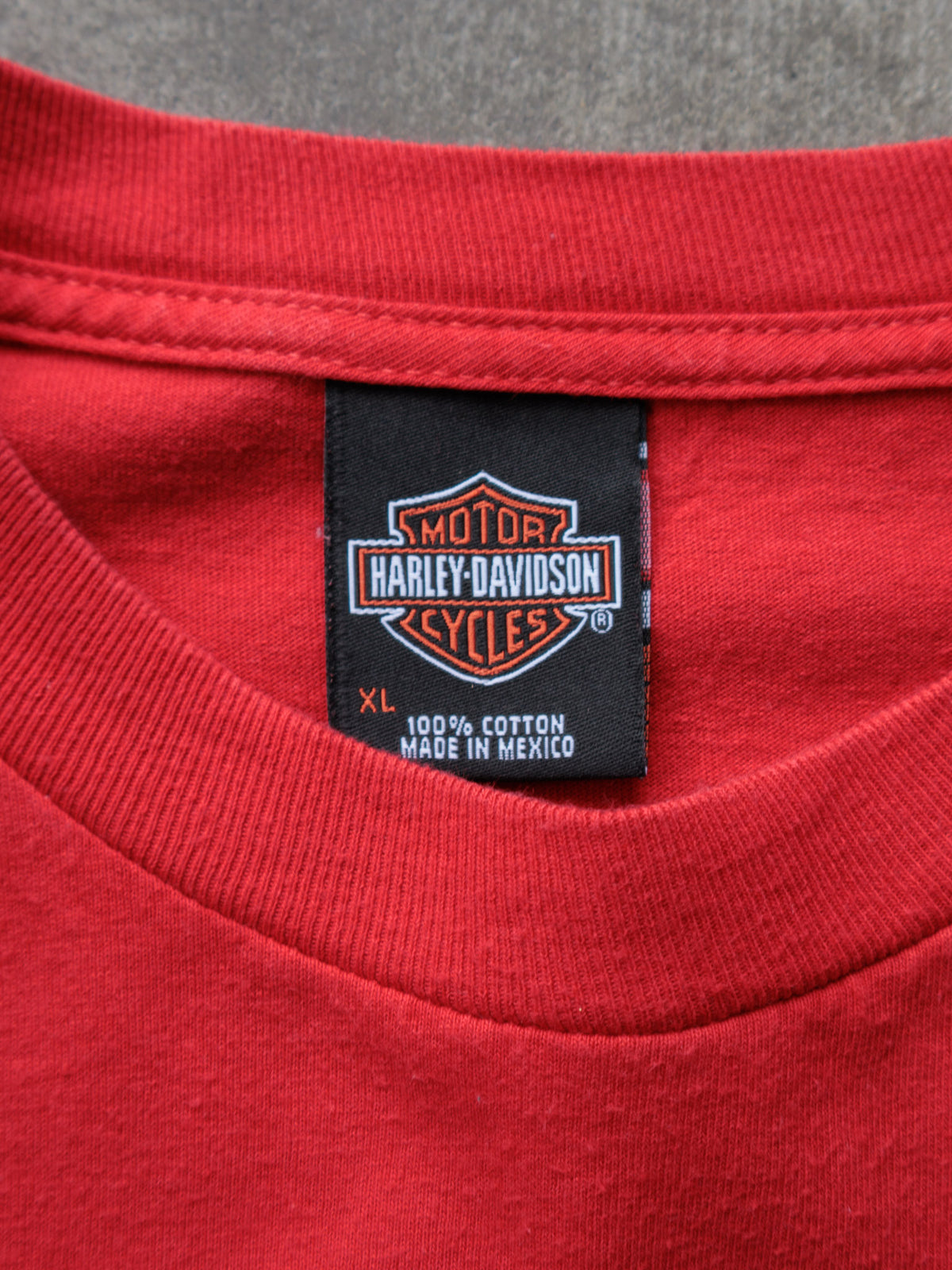 Vintage 00s Red Harley-Davidson Marysville Washington Pocket Tee (XL)