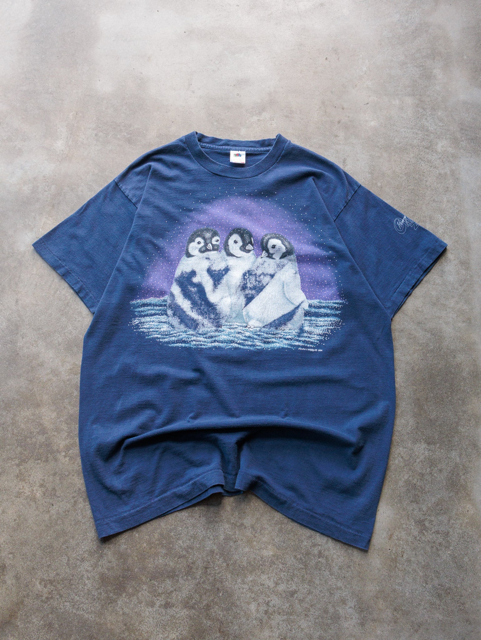 Vintage 1994 Fruit of the Loom Omaha's Zoo Penguin Tee (XL)